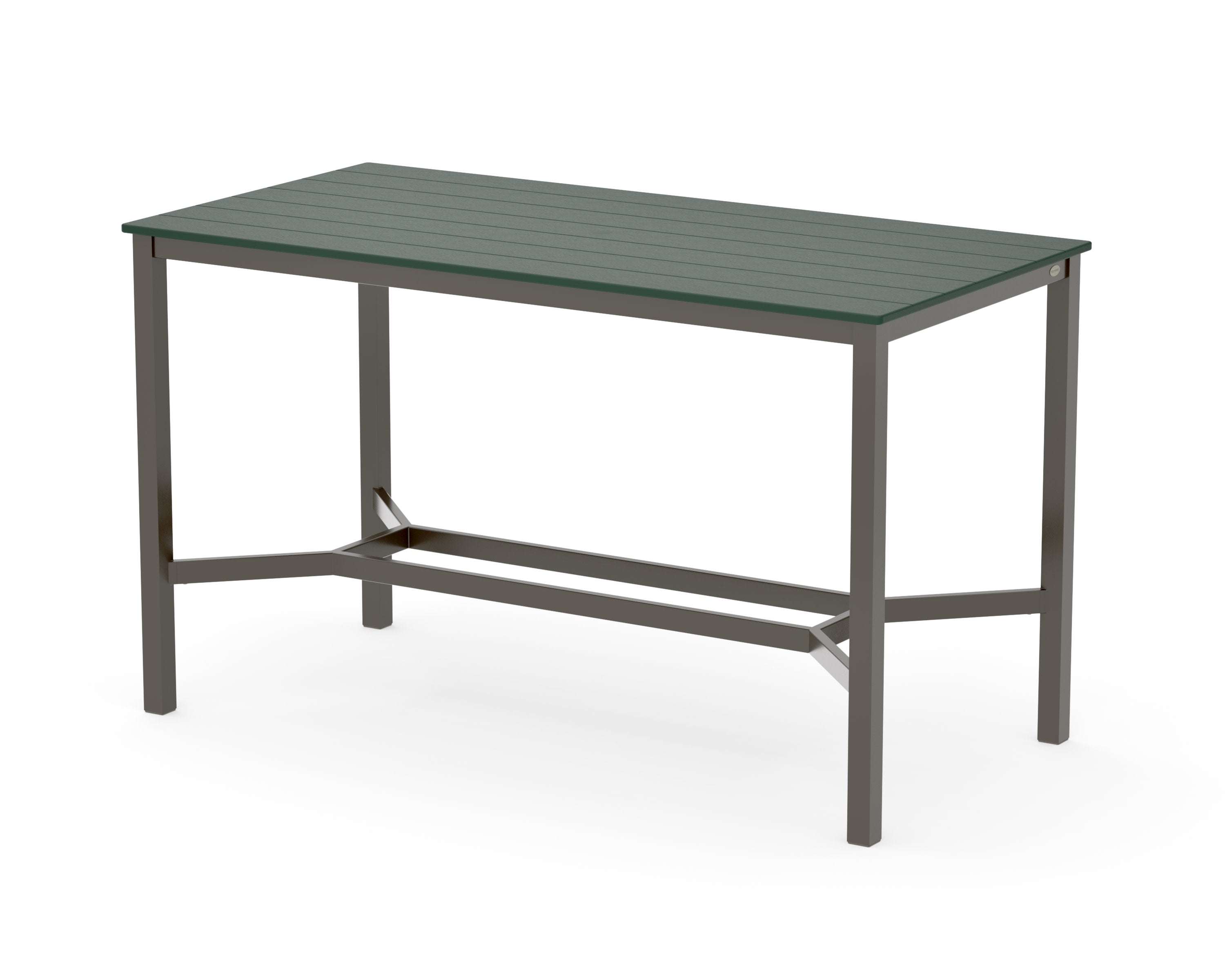 Main Street 36 x 72 Bar Table in Bronze / Green