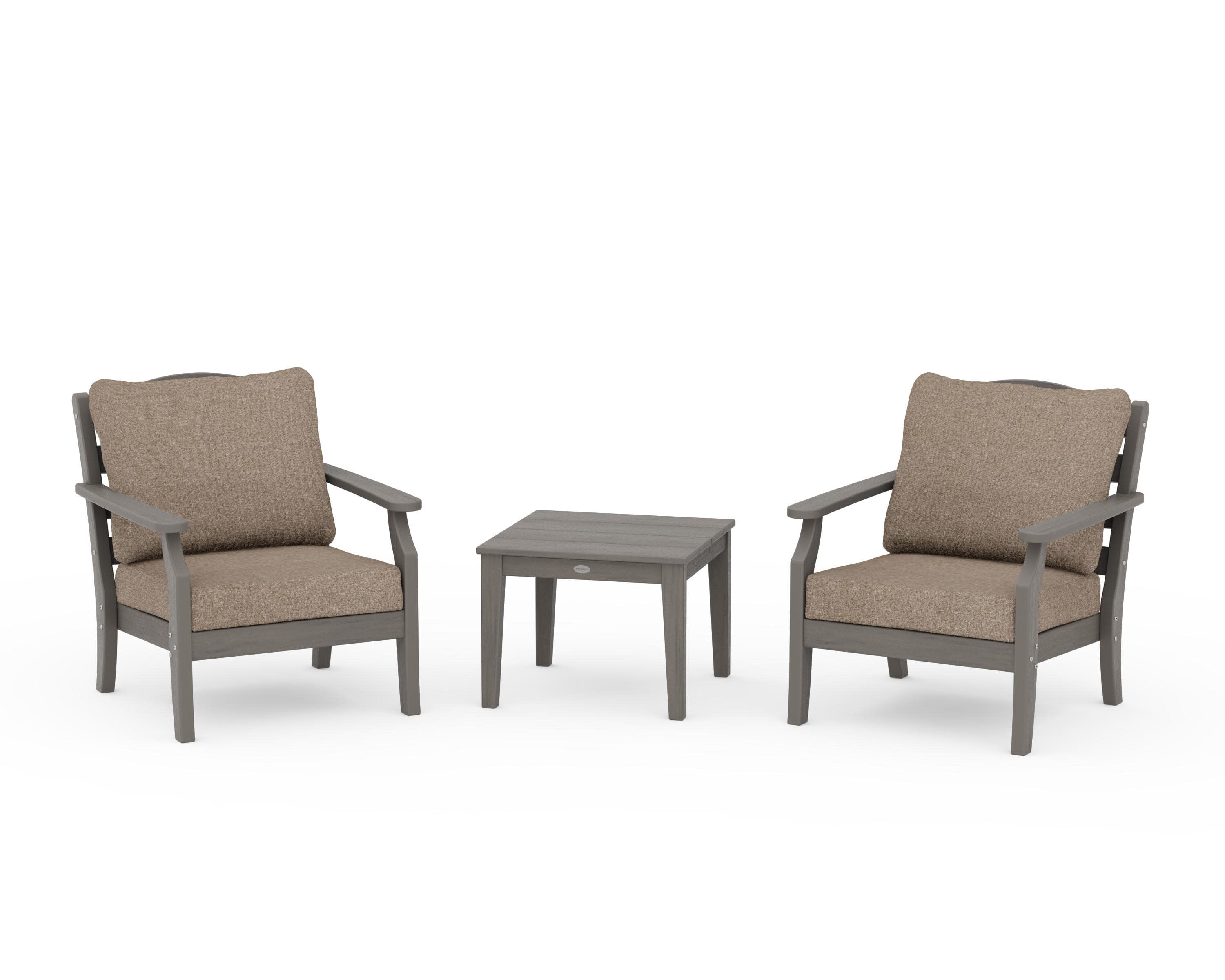 Savannah 3-Piece Deep Seating Set in Driftwood / Spiced Burlap