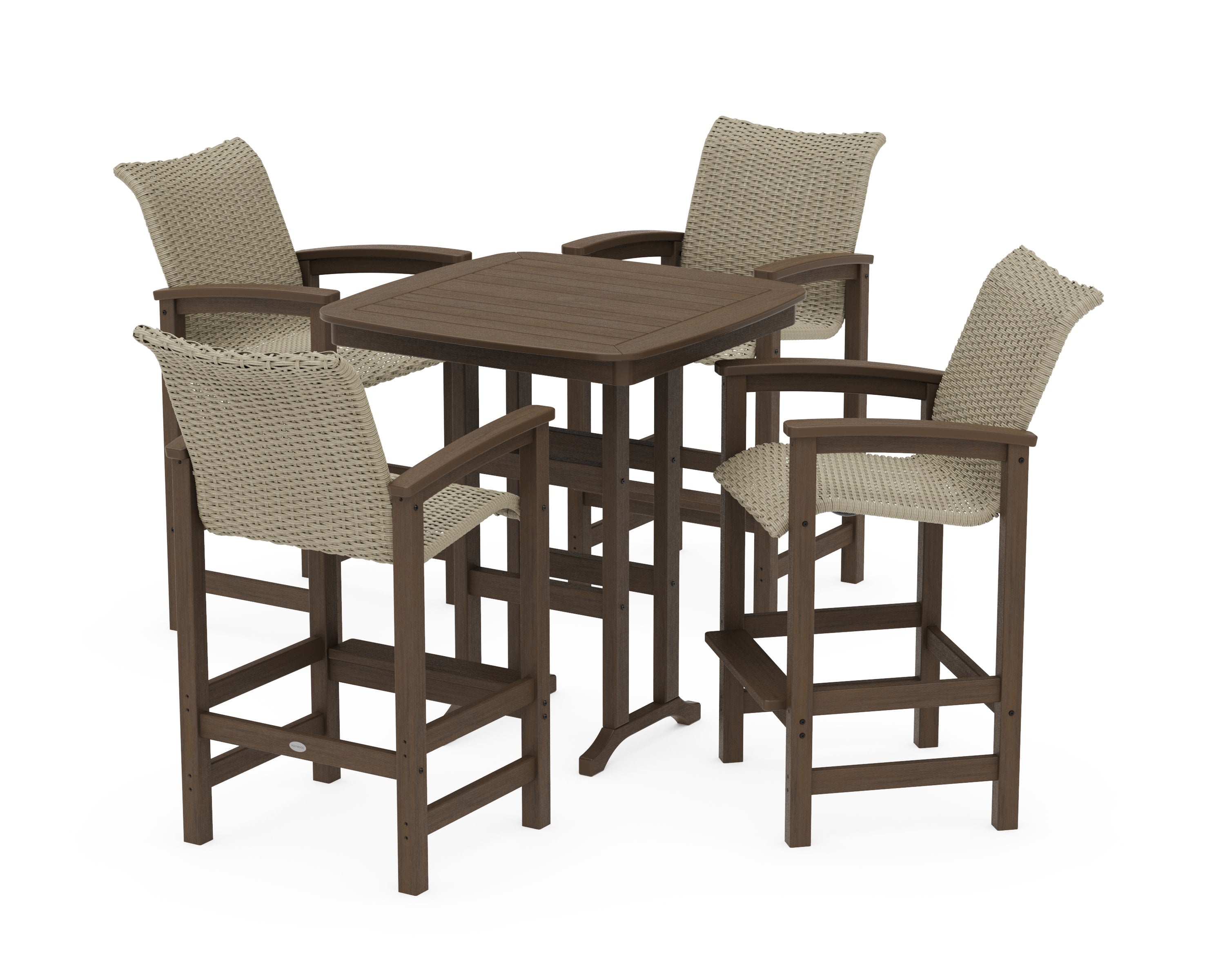 Coastal Woven 5-Piece Bar Set in Kona / Dune Grass