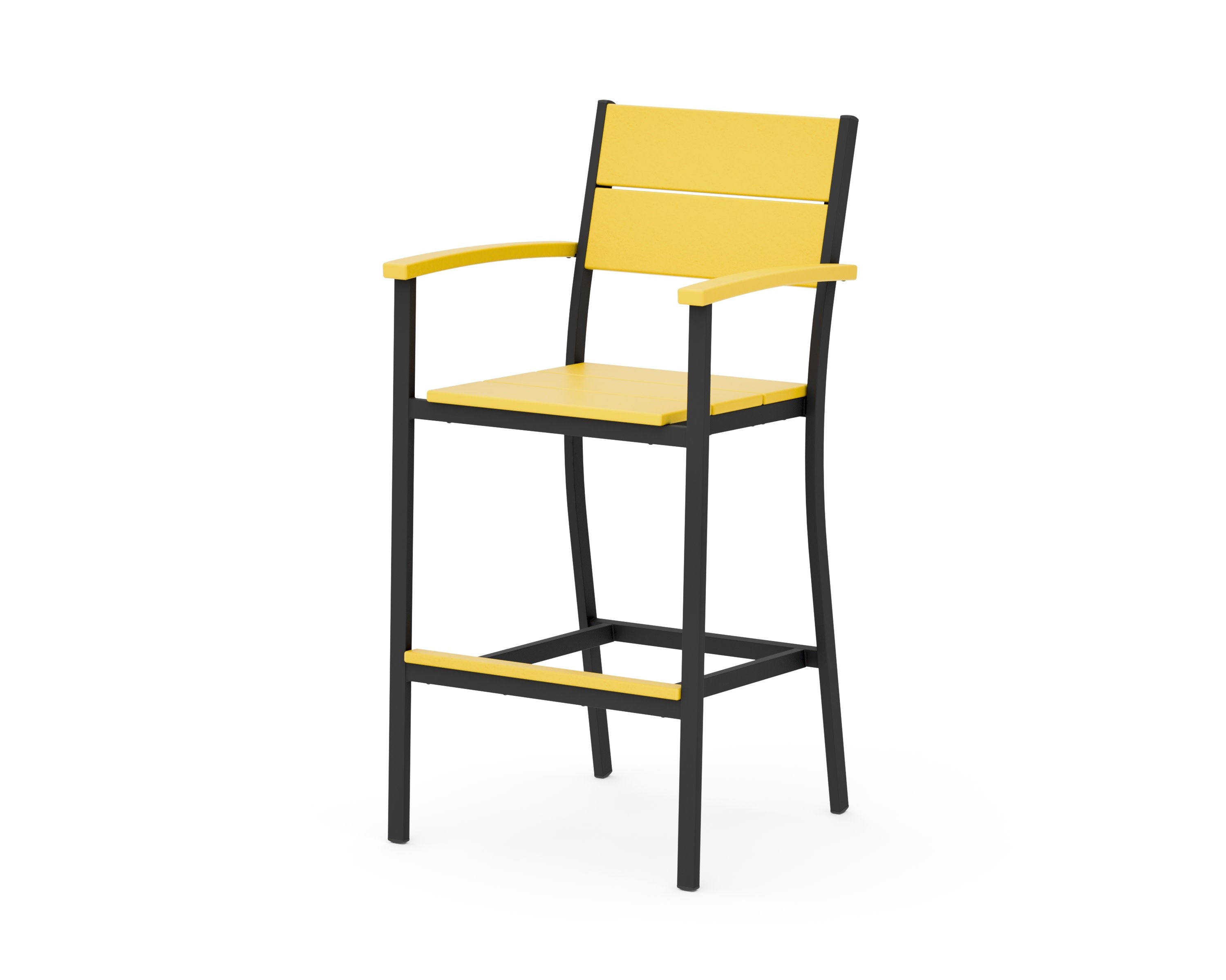 Main Street Bar Arm Chair in Black / Lemon