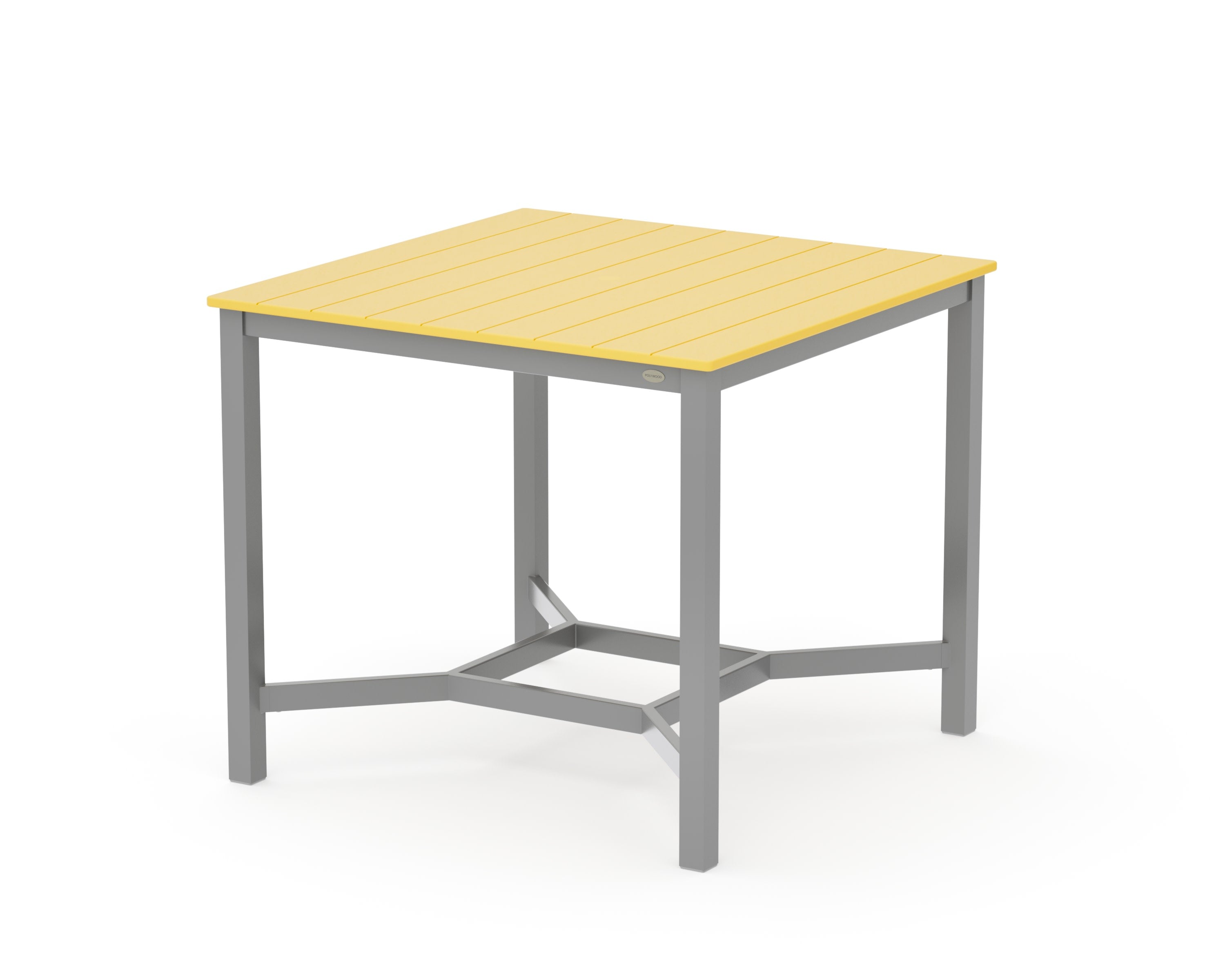 Main Street 42 x 42 Counter Table in Silver / Lemon