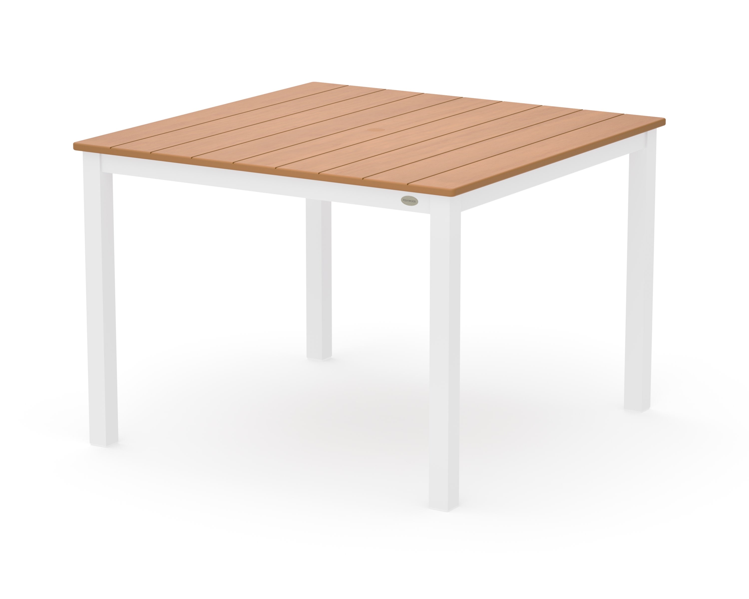 Main Street 42 x 42 Dining Table in White / Natural
