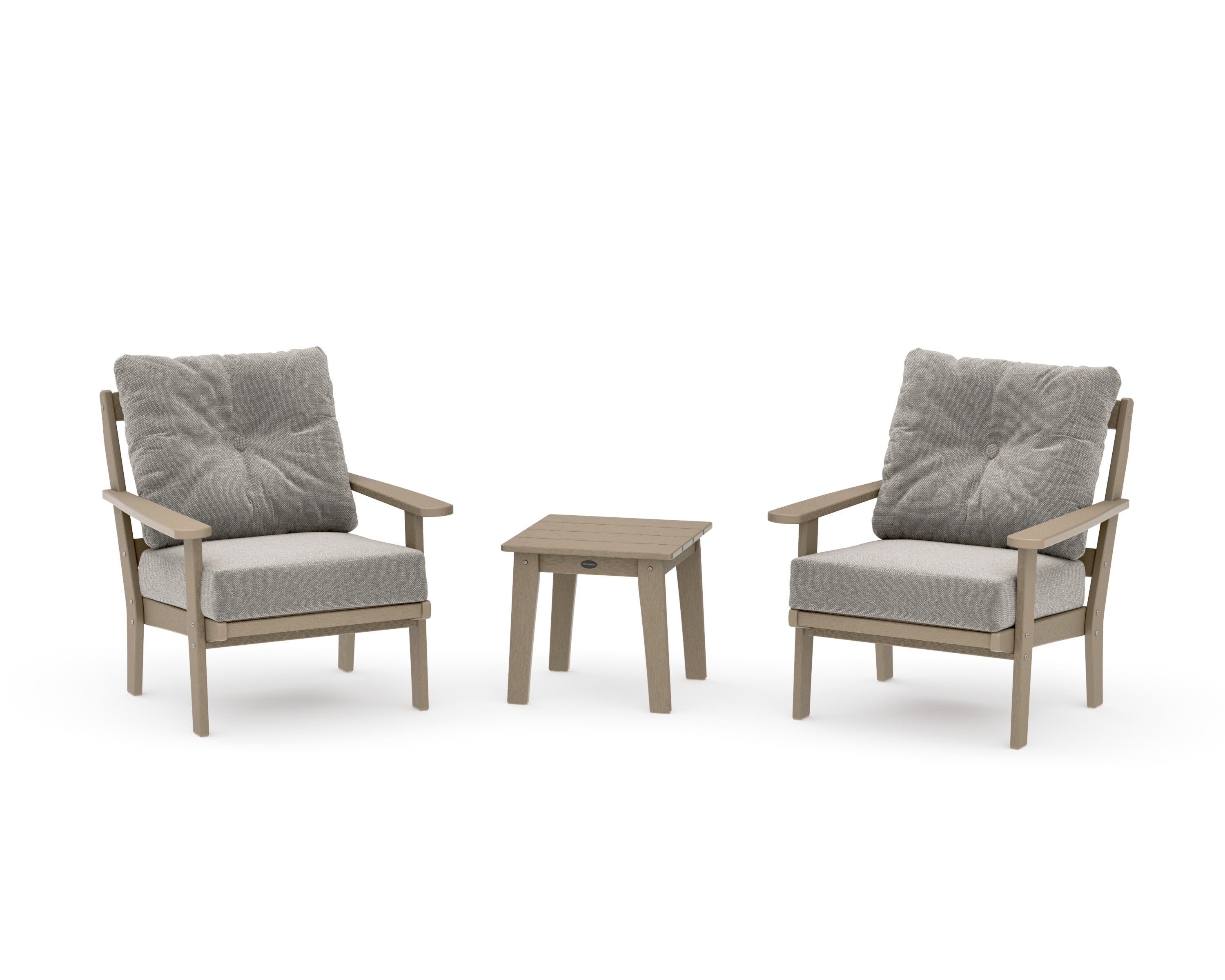 Mission 3-Piece Deep Seating Set in Vintage Sahara / Weathered Tweed