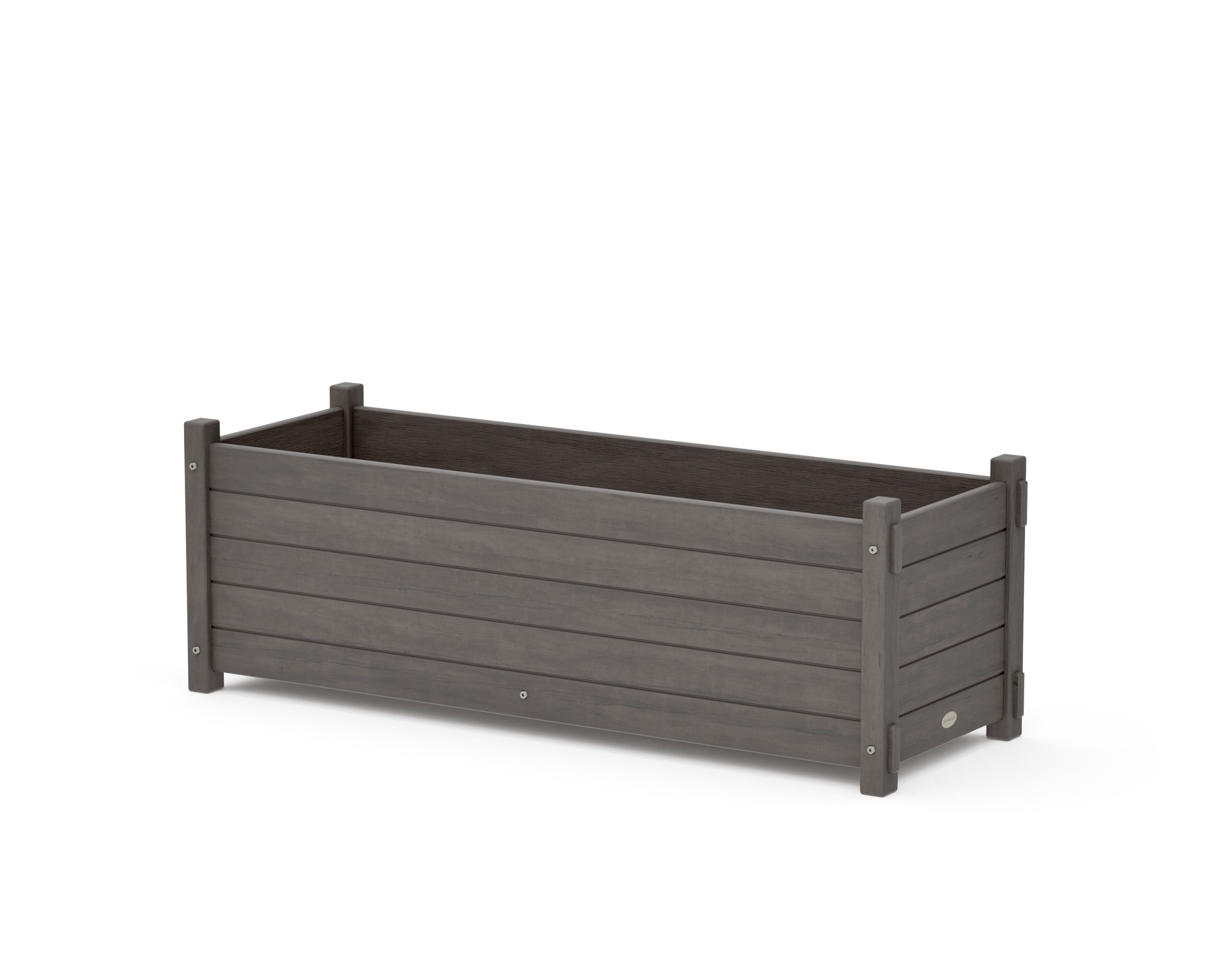 Nautical Rectangle Triple Planter Box in Driftwood
