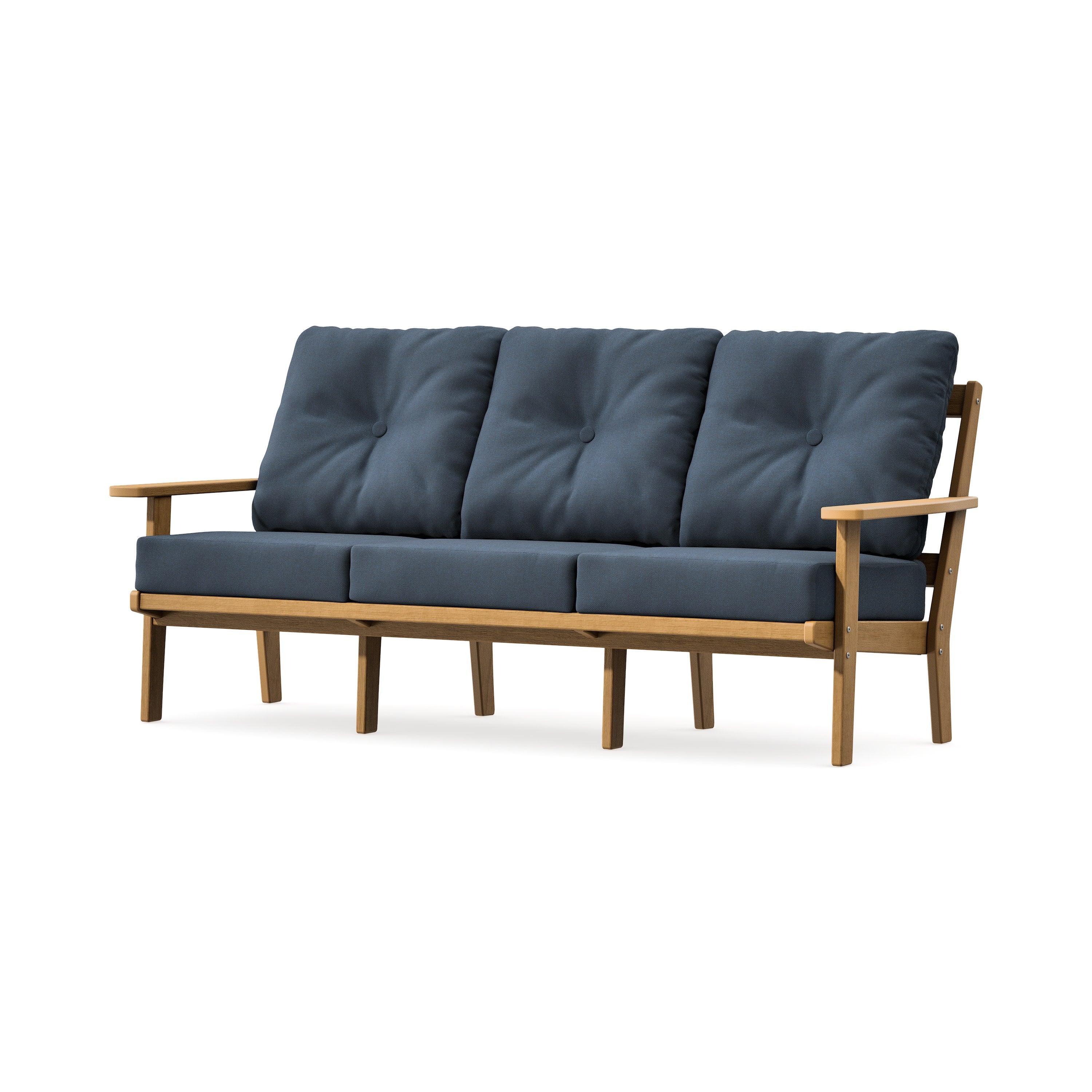 Oxford Deep Seating Sofa in Natural / Marine Indigo