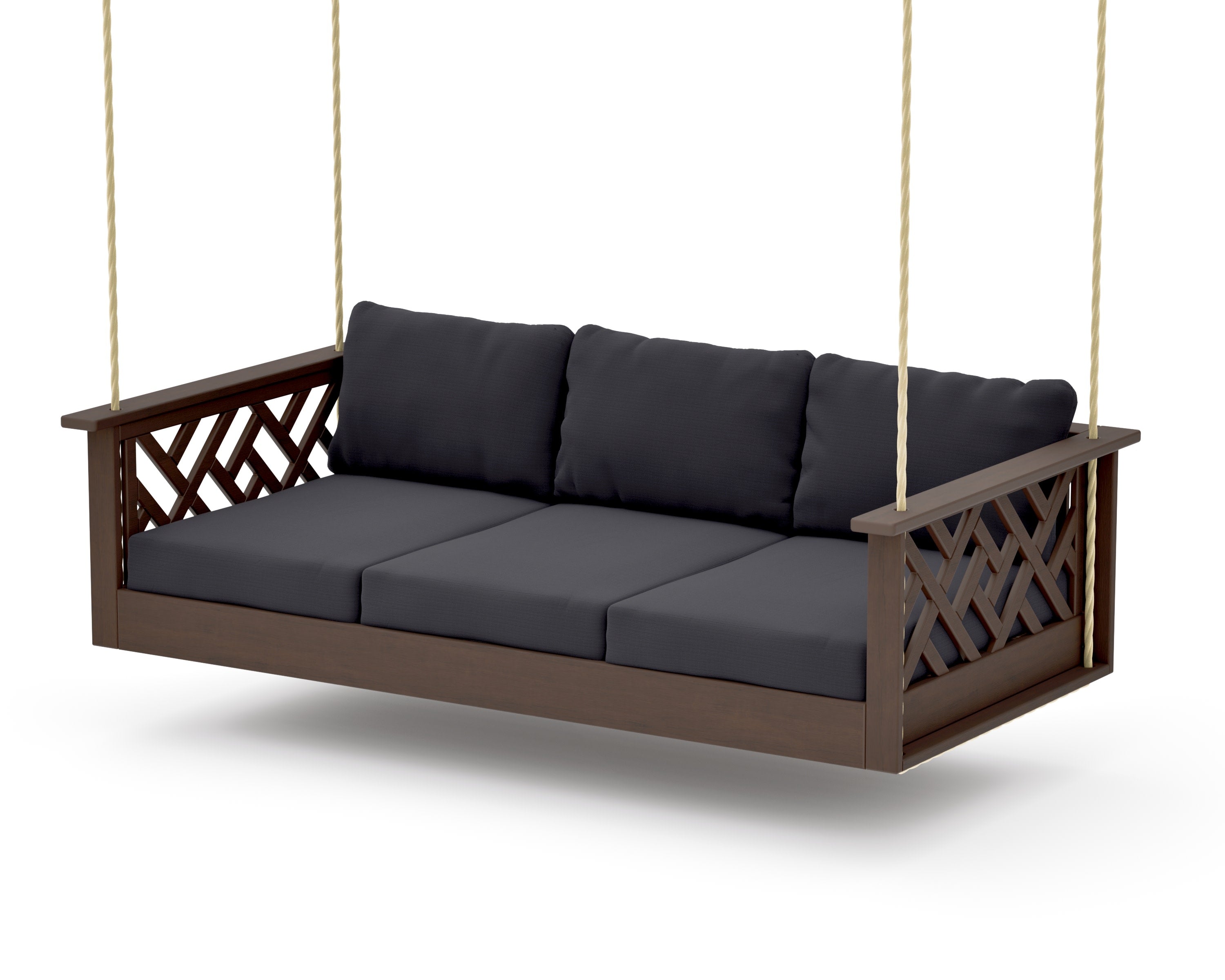 Chippendale Daybed Swing in Kona / Midnight Linen