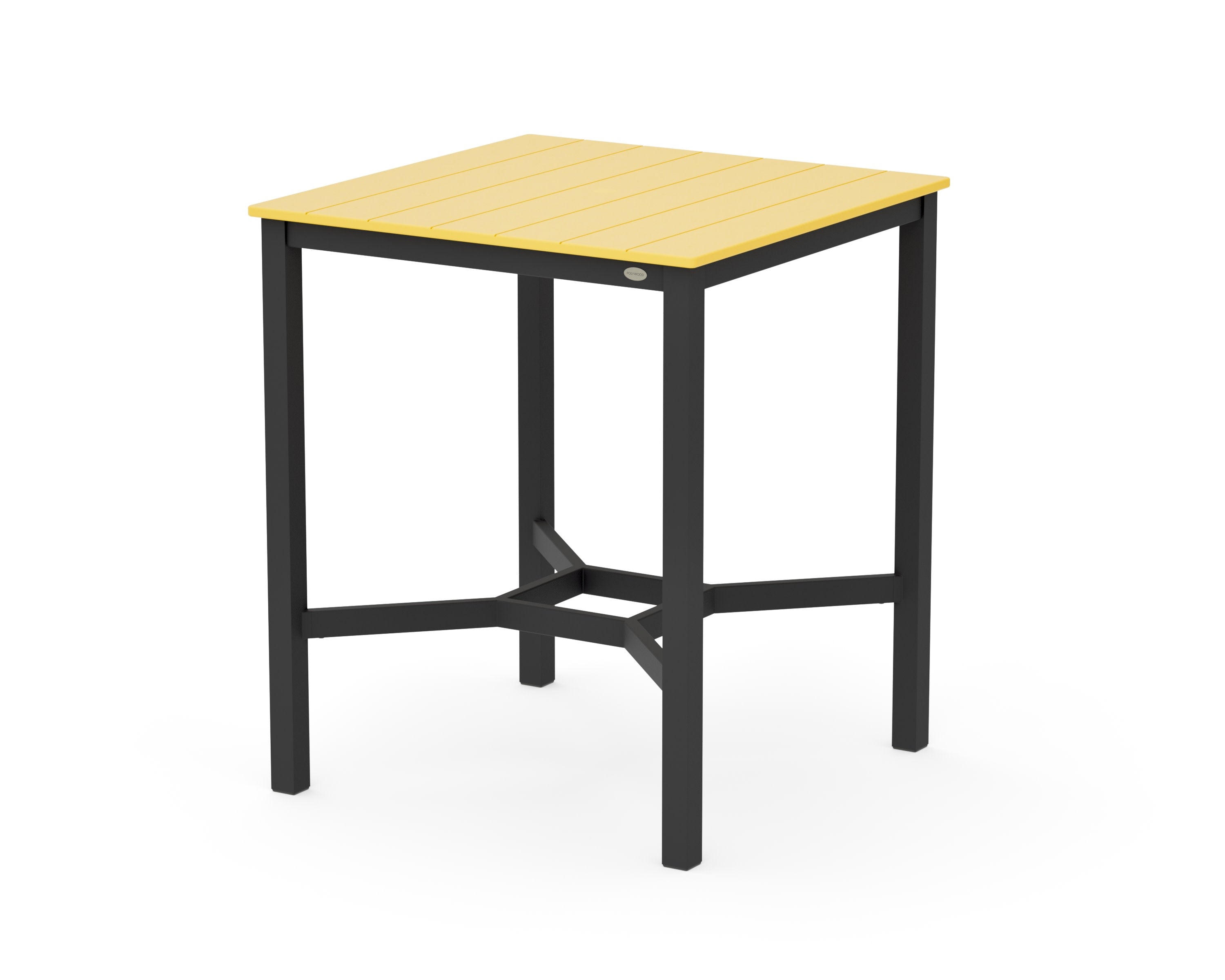 Main Street 36 x 36 Bar Table in Black / Lemon