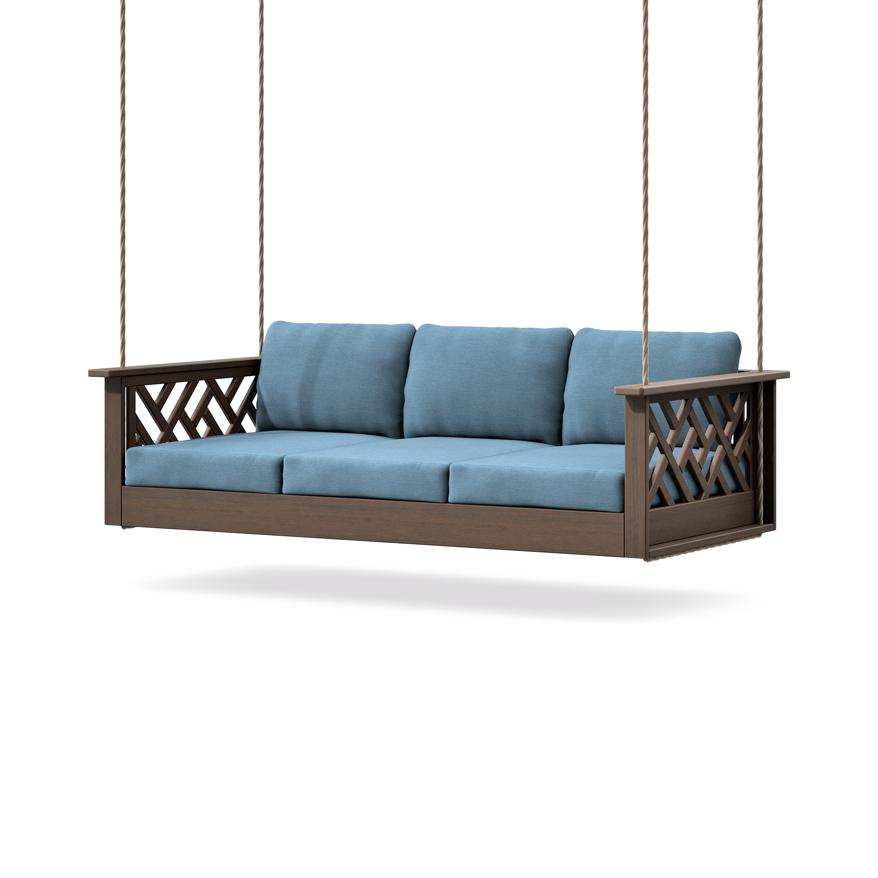 Chippendale Daybed Swing in Kona / Sky Blue