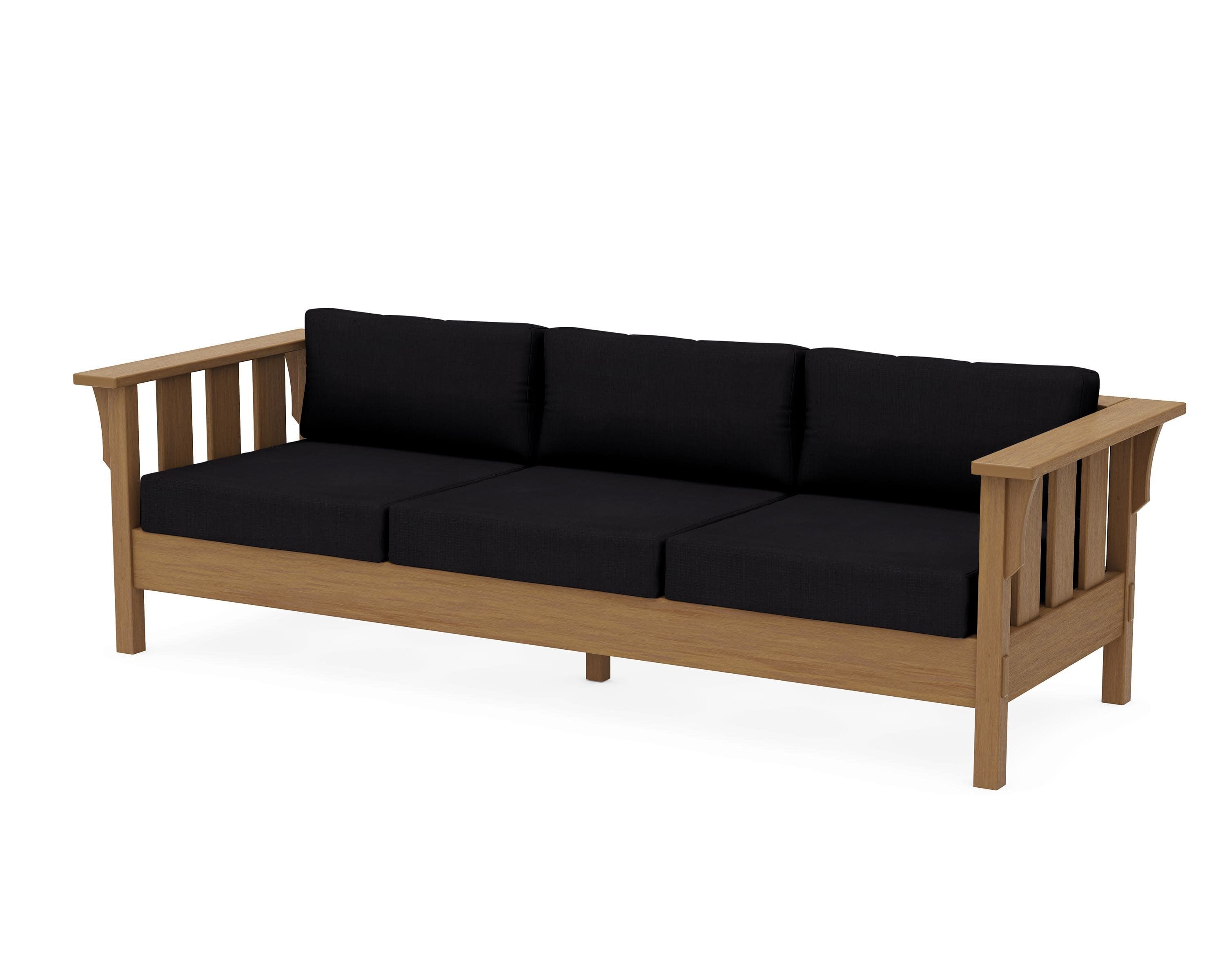 Acadia Deep Seating Sofa in Natural / Midnight Linen