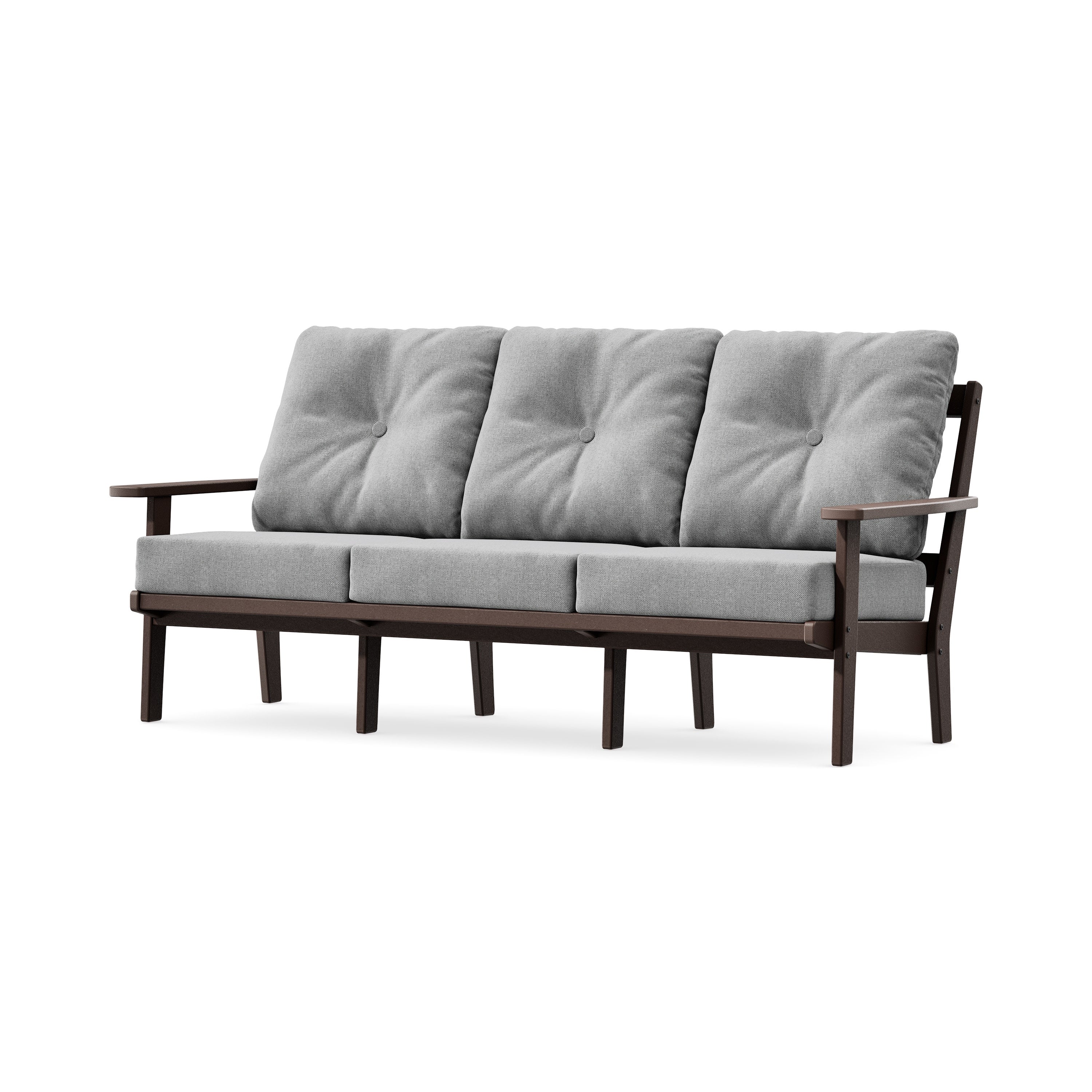 Oxford Deep Seating Sofa in Mahogany / Grey Mist