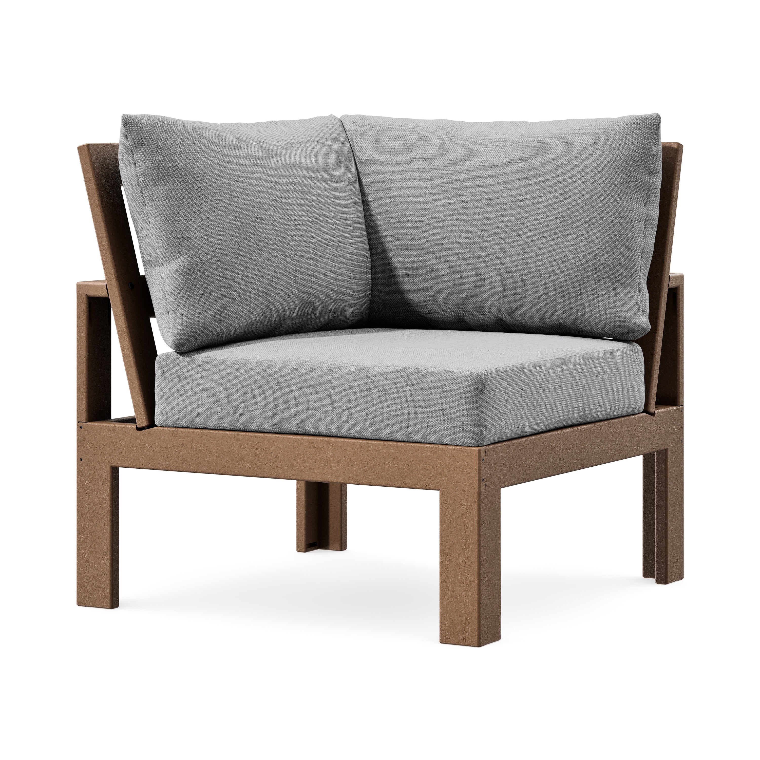 Modular Corner Chair in Teak / Grey Mist