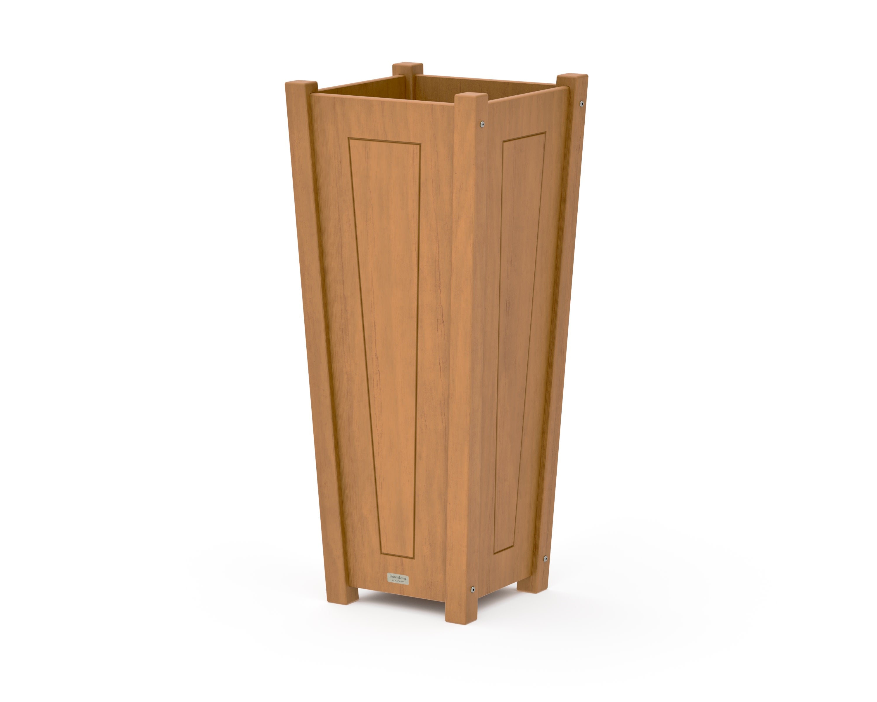 Country Living Tapered Square Tall Planter Box in Natural