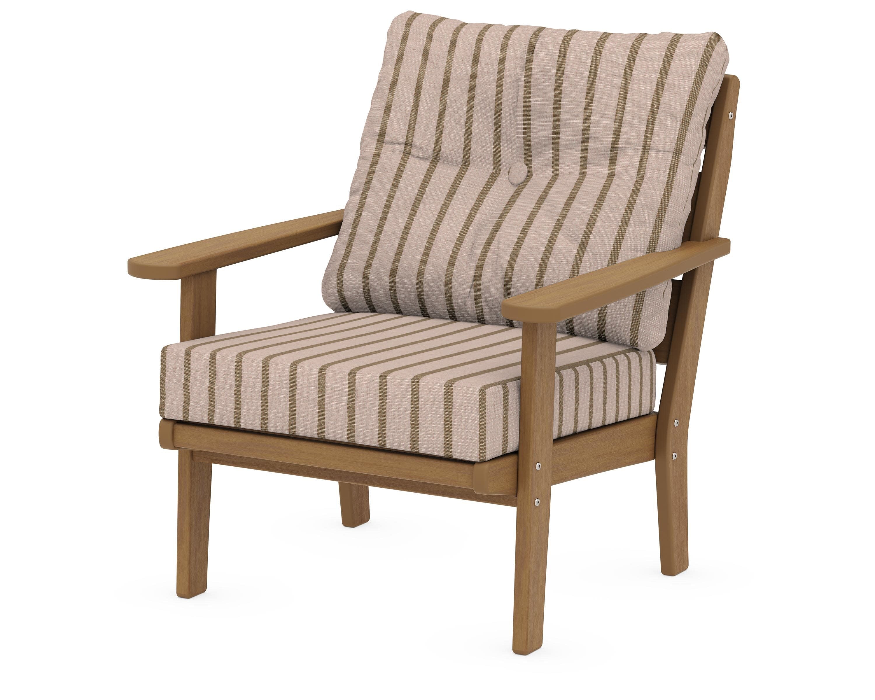 Lakeside Deep Seating Chair in Natural / Unwind Cameo