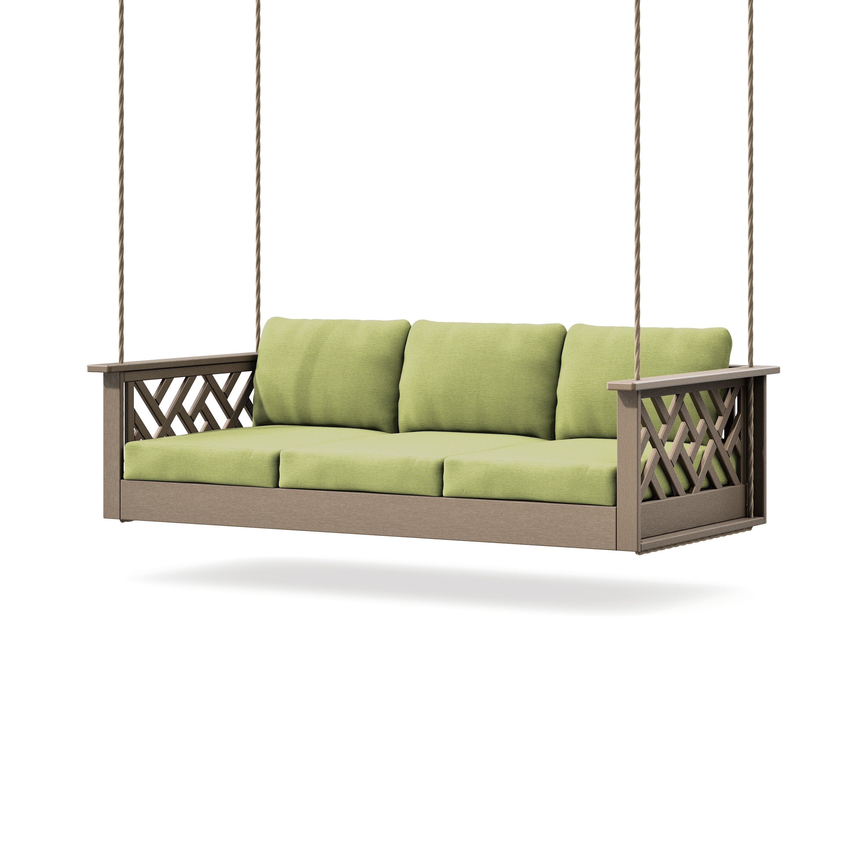 Chippendale Daybed Swing in Vintage Sahara / Chartreuse Boucle