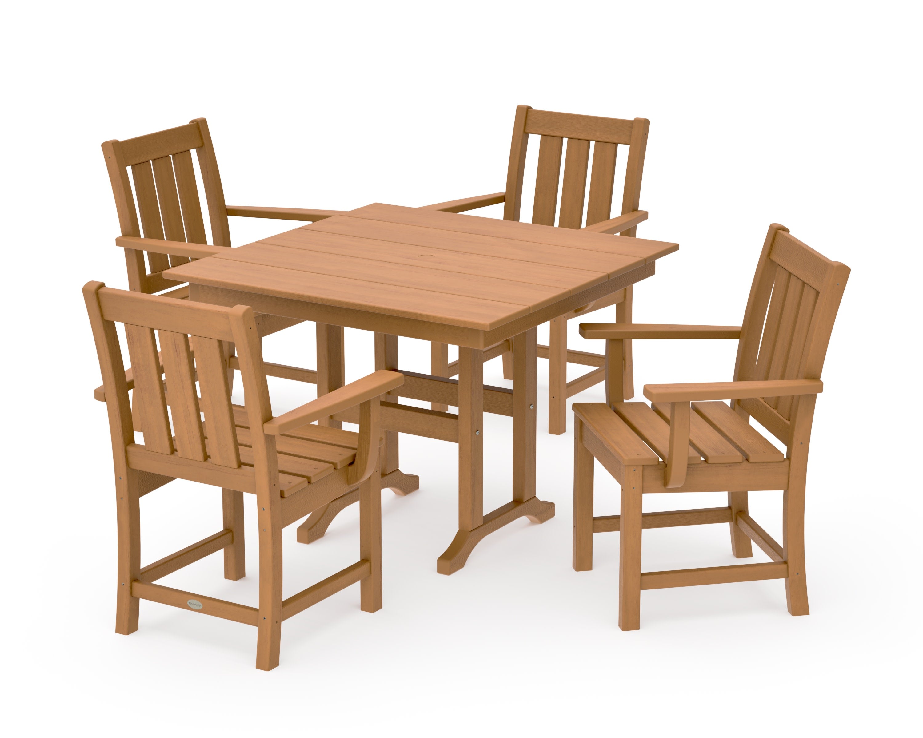 Oxford 5-Piece Farmhouse Dining Set in Natural