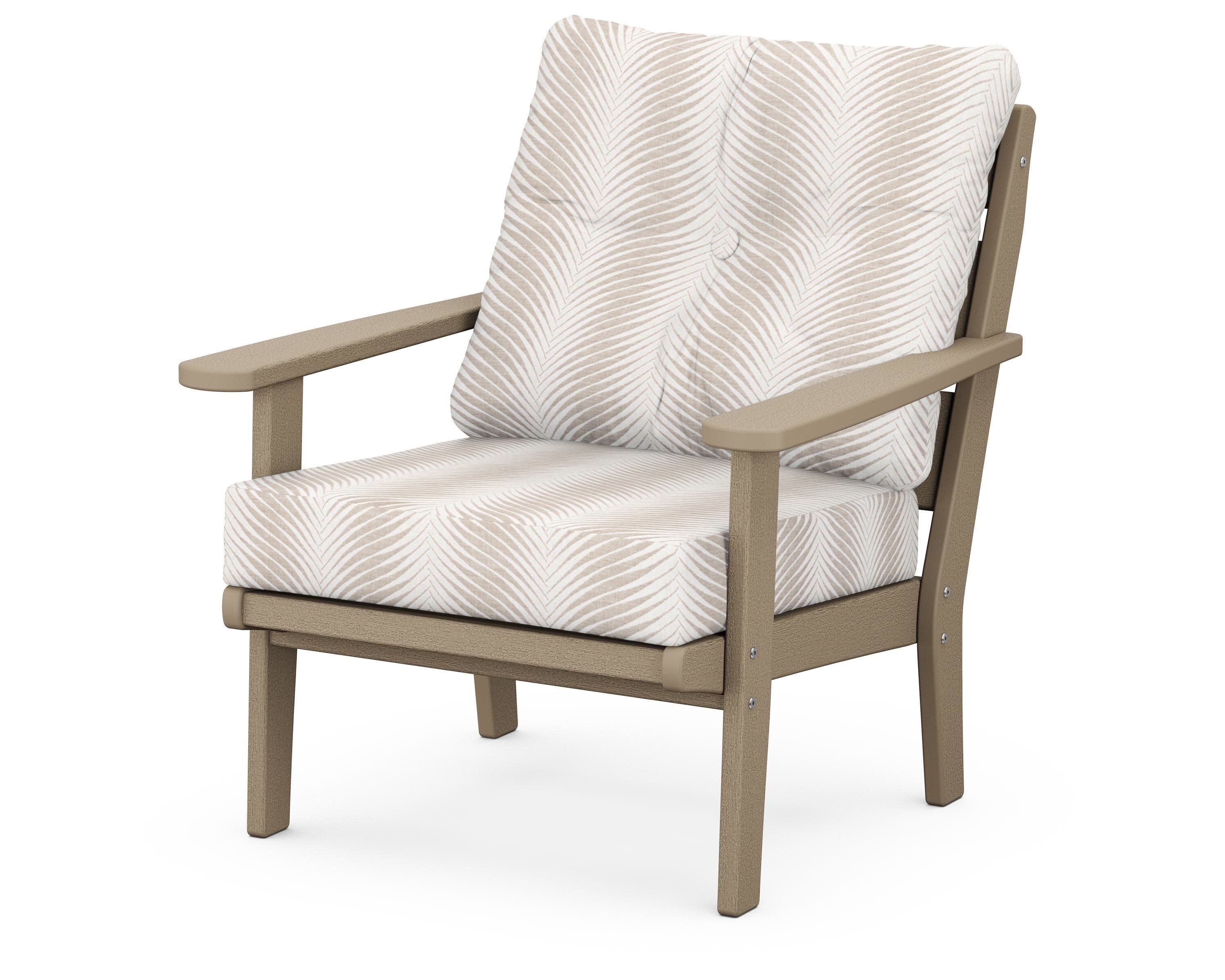 Lakeside Deep Seating Chair in Vintage Sahara / Clock Out Cloud