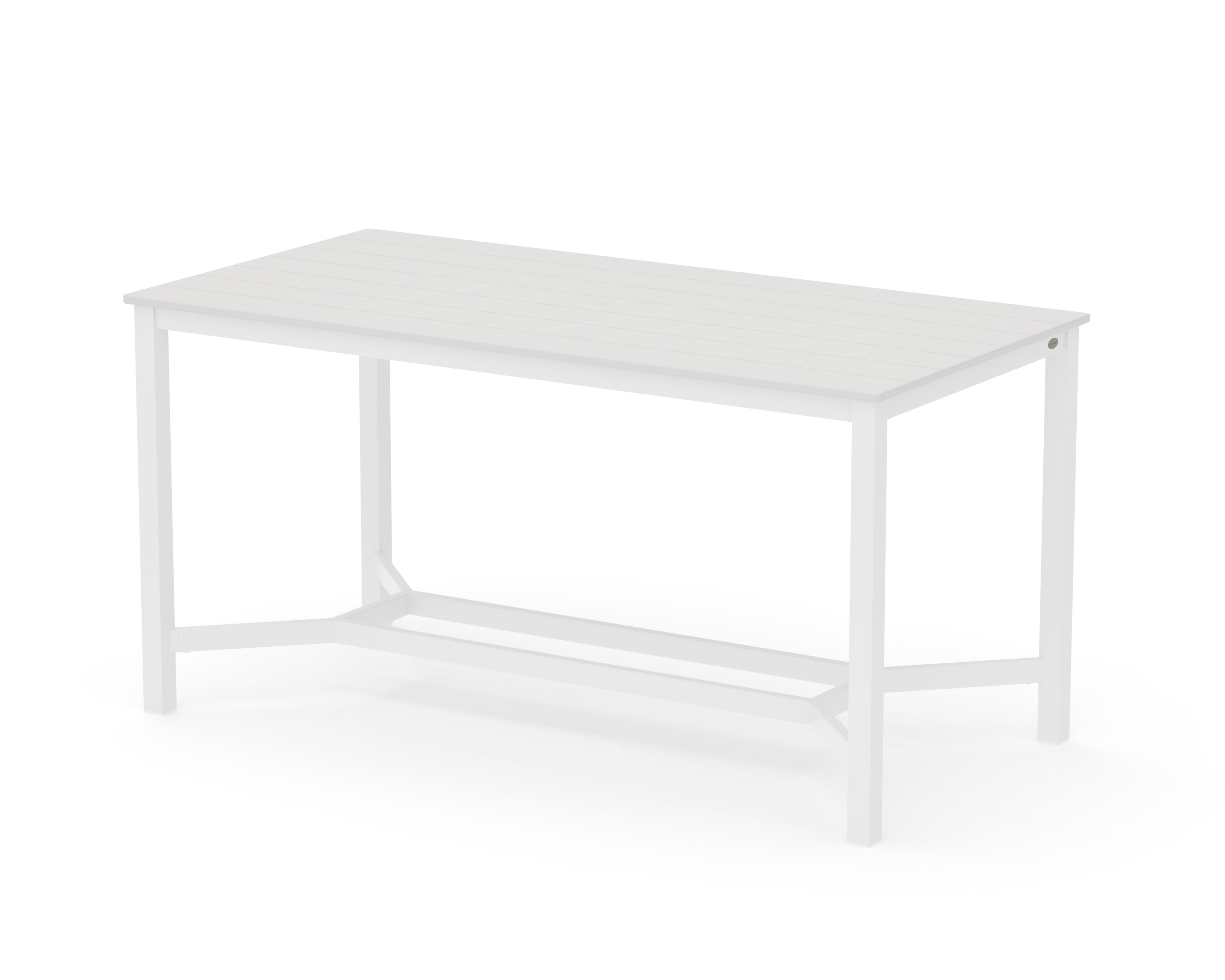 Main Street 36 x 72 Counter Table in White / Vintage White