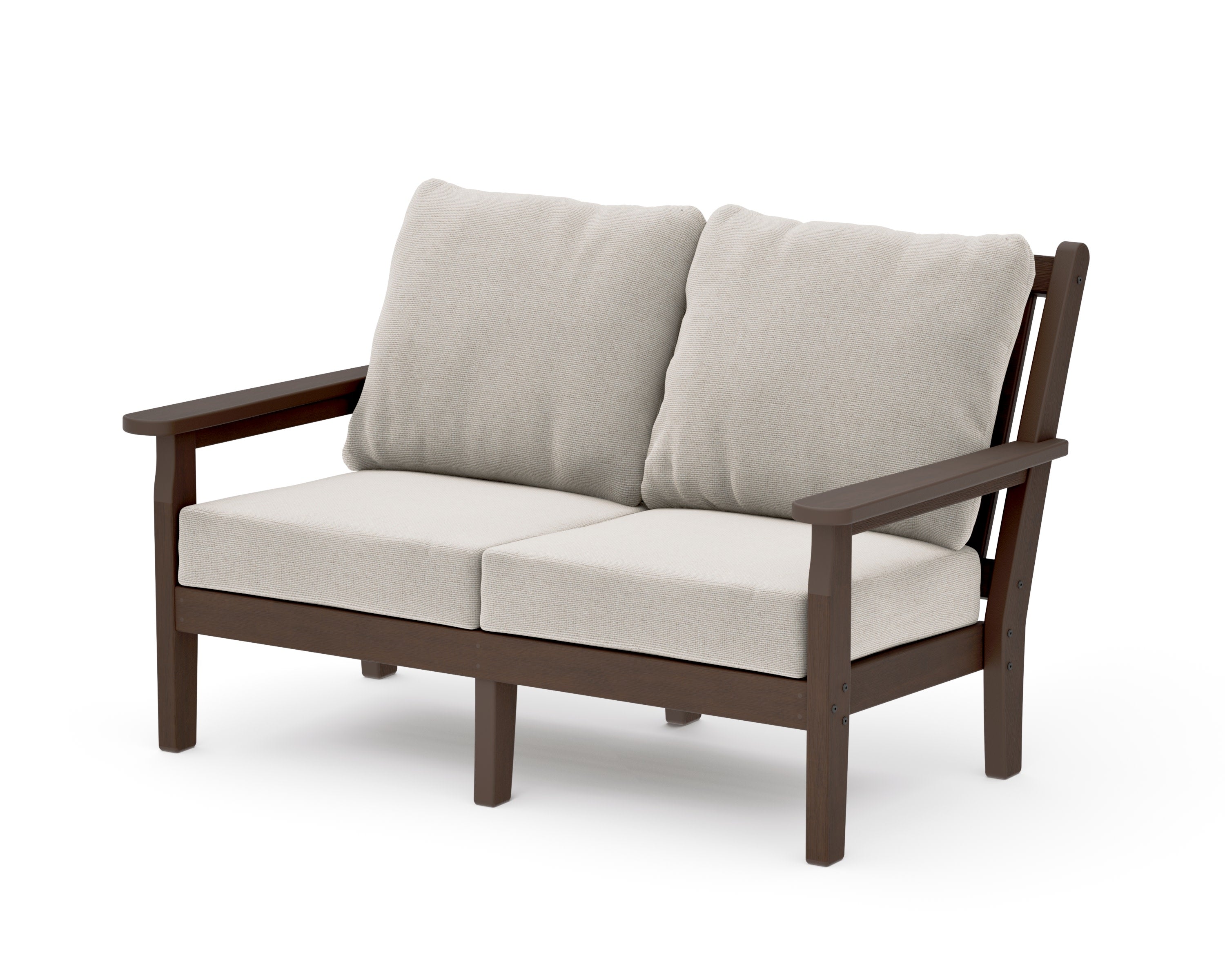 Chippendale Deep Seating Loveseat in Kona / Dune Burlap