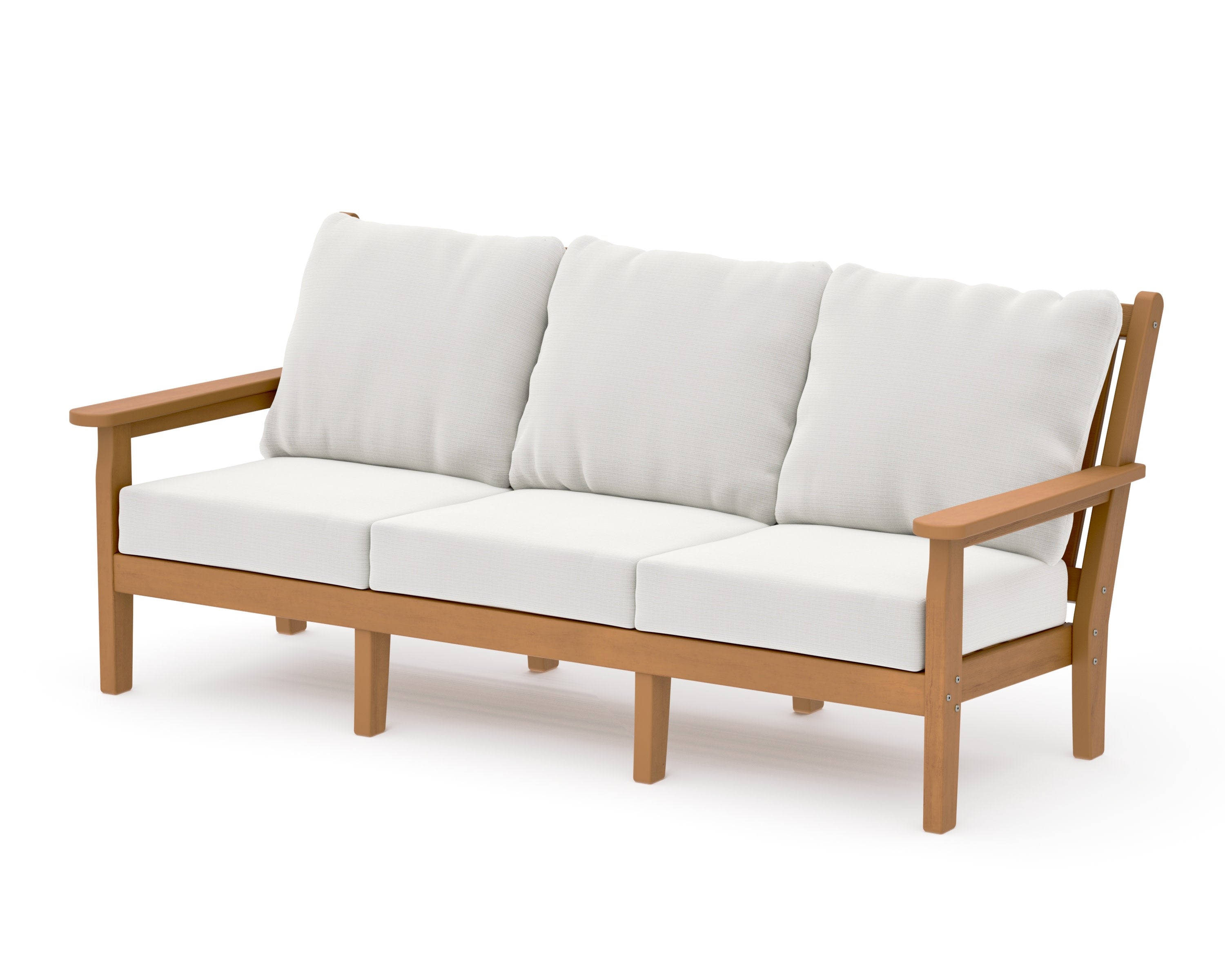 Chippendale Deep Seating Sofa in Natural / Natural Linen