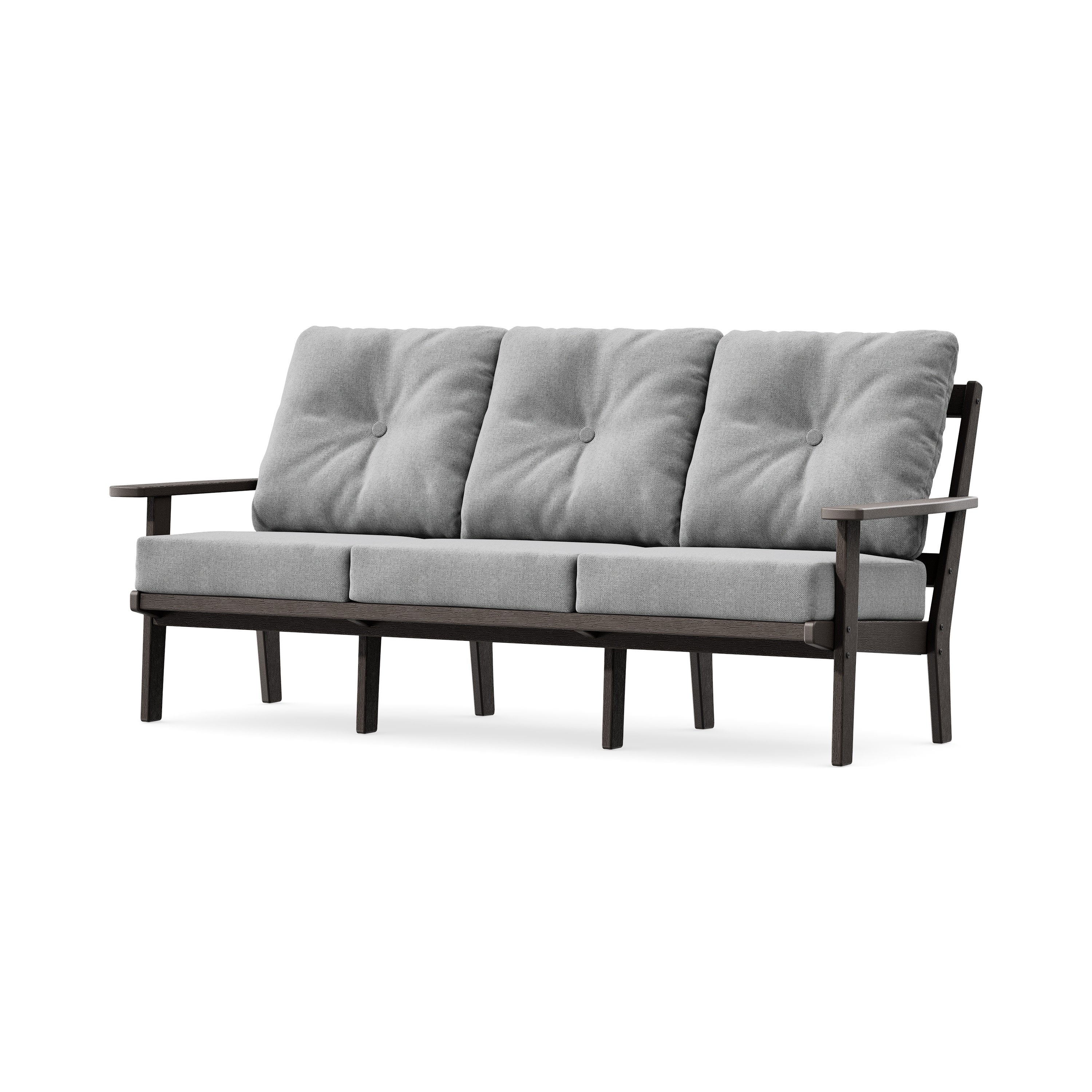 Oxford Deep Seating Sofa in Vintage Coffee / Grey Mist
