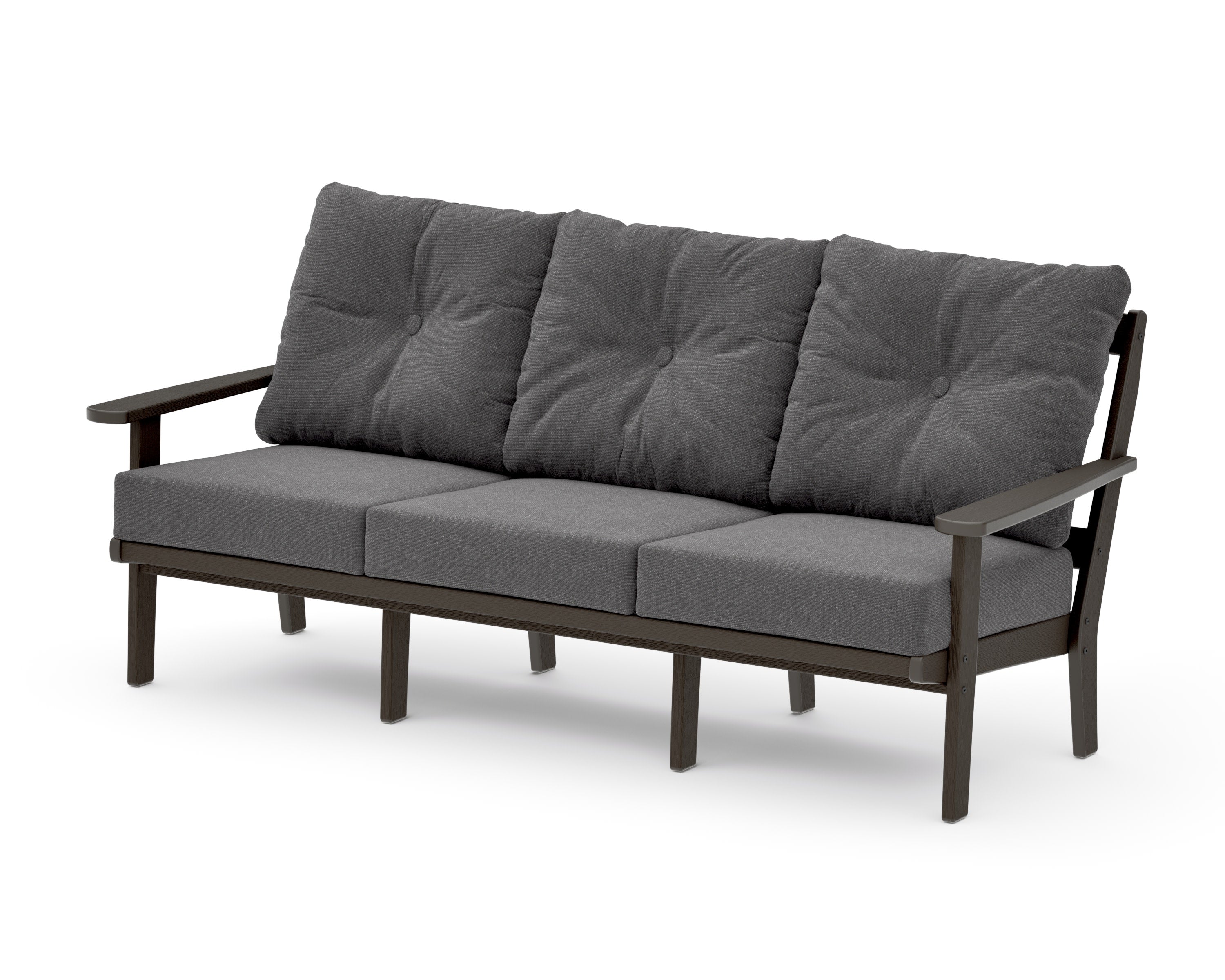 Mission Deep Seating Sofa in Vintage Coffee / Ash Charcoal