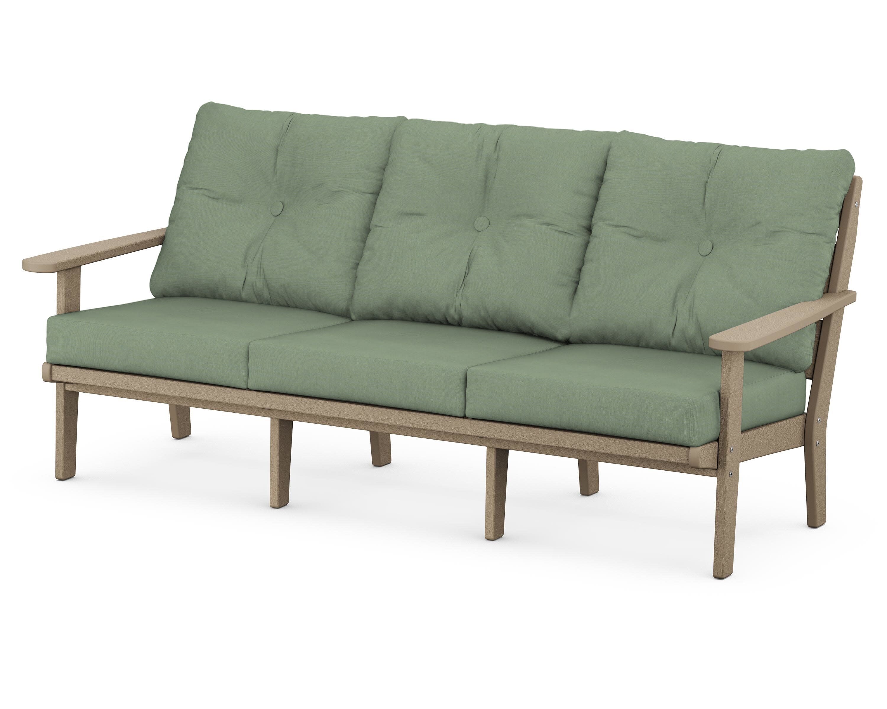 Lakeside Deep Seating Sofa in Vintage Sahara / Exhale Rainwashed
