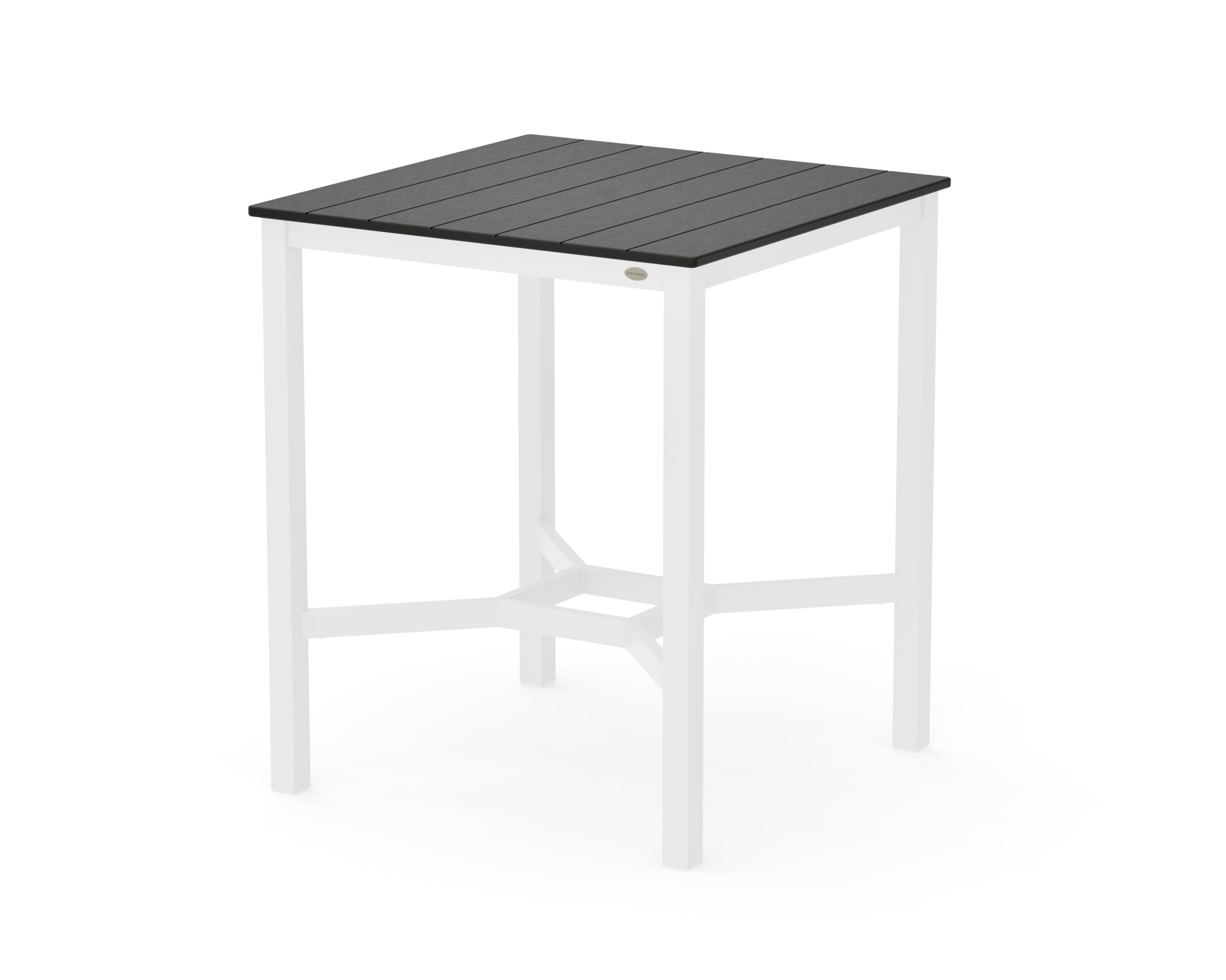 Main Street 36 x 36 Bar Table in White / Black