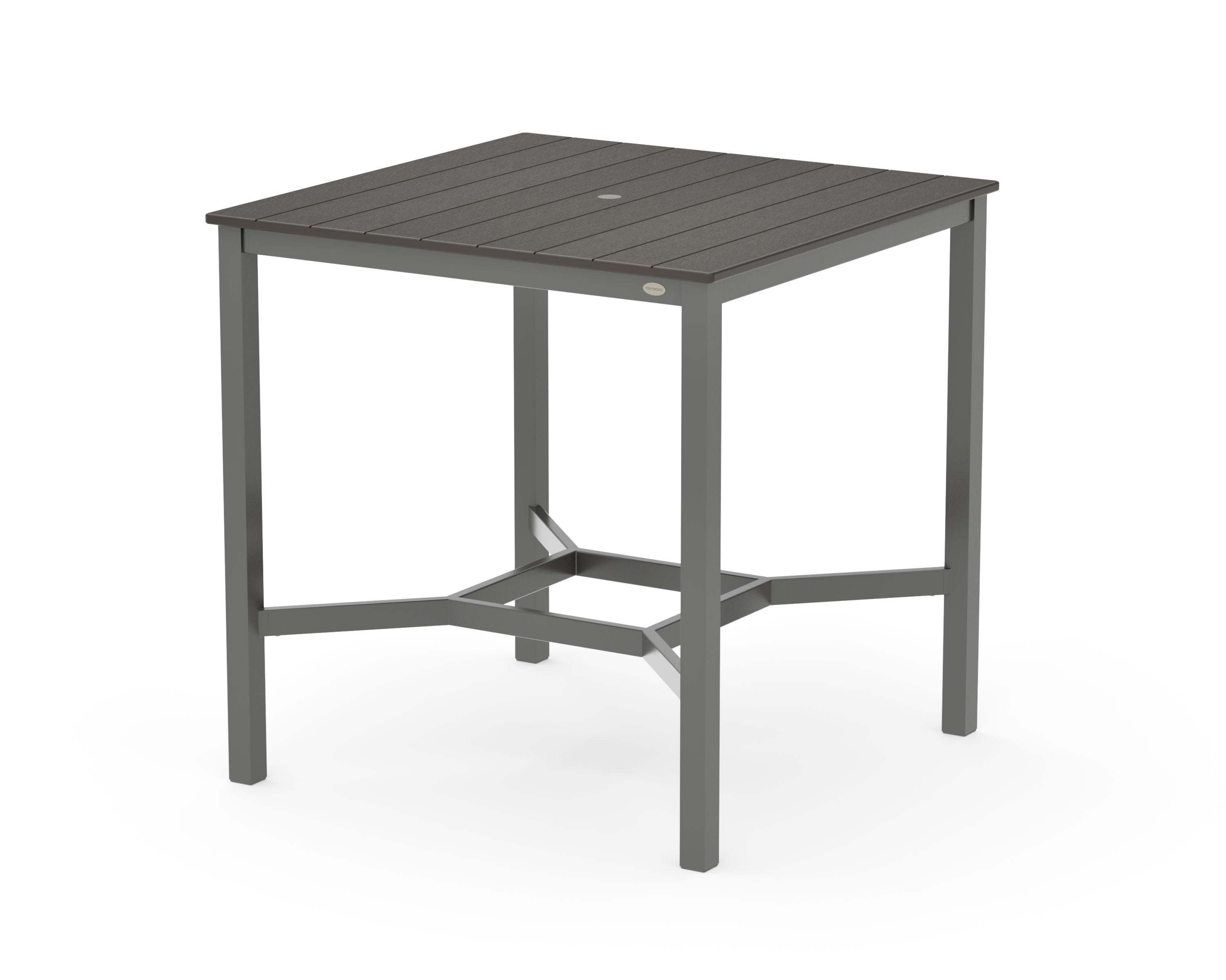 Main Street 42 x 42 Bar Table in Charcoal / Vintage Coffee
