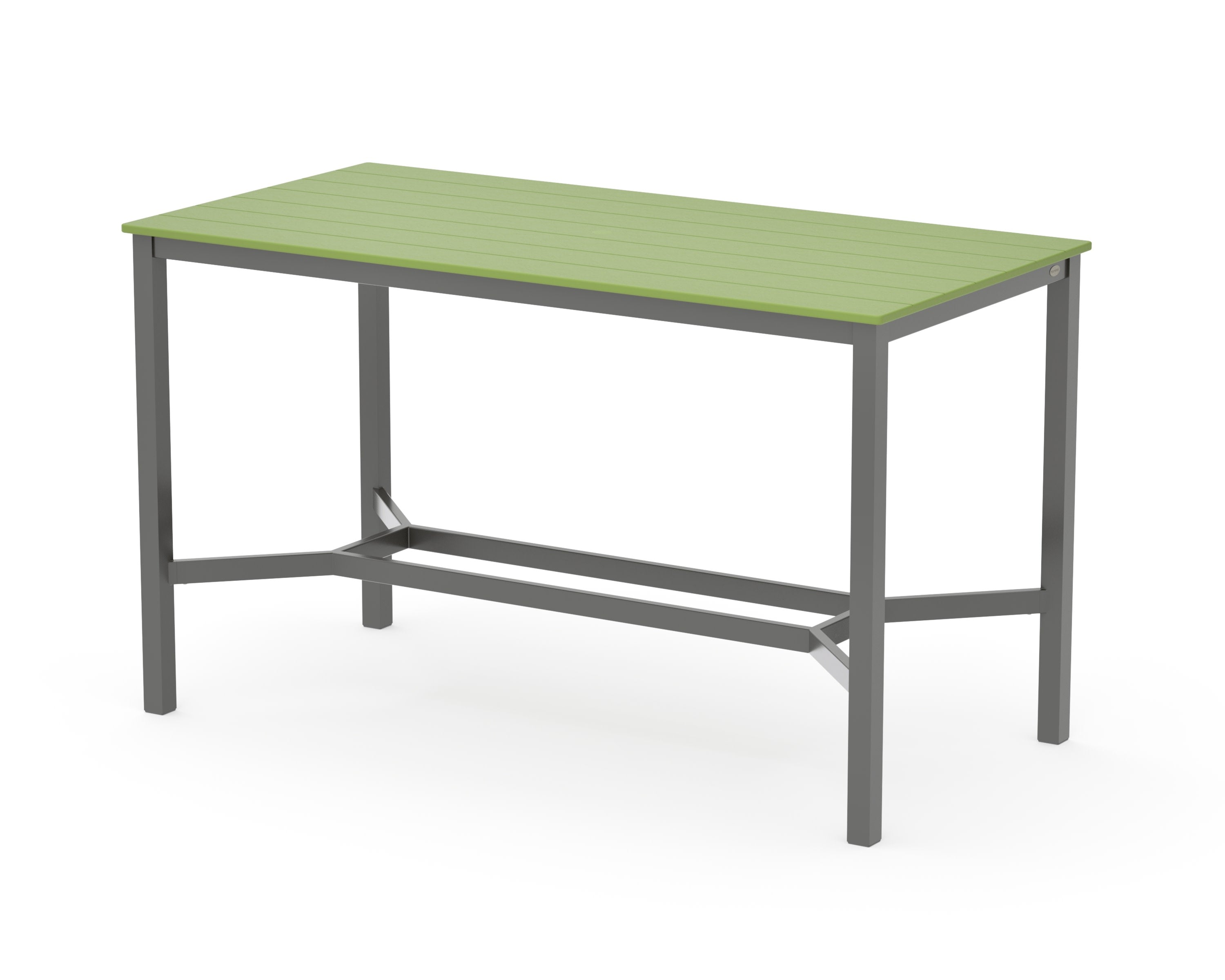 Main Street 36 x 72 Bar Table in Charcoal / Lime