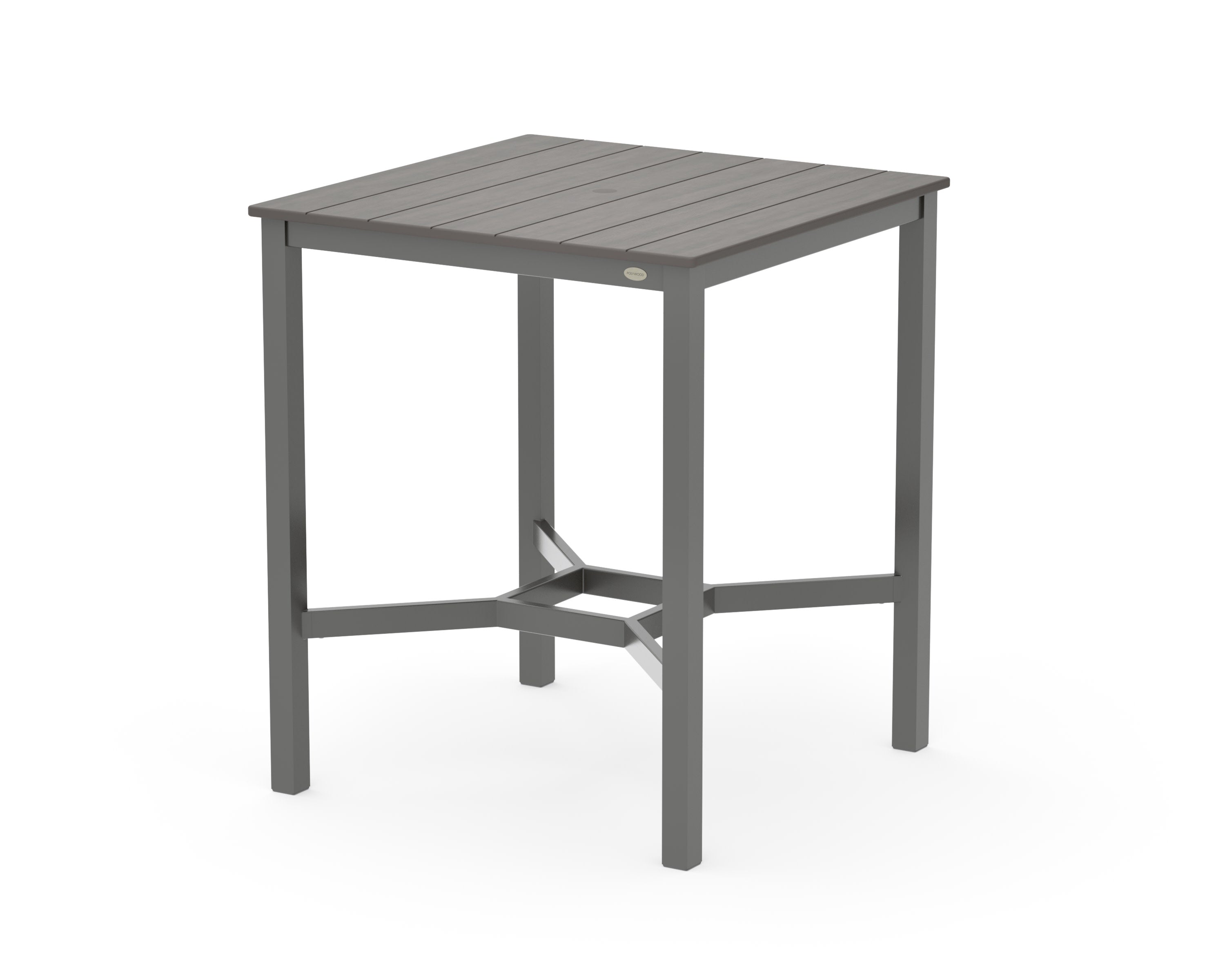 Main Street 36 x 36 Bar Table in Charcoal / Driftwood