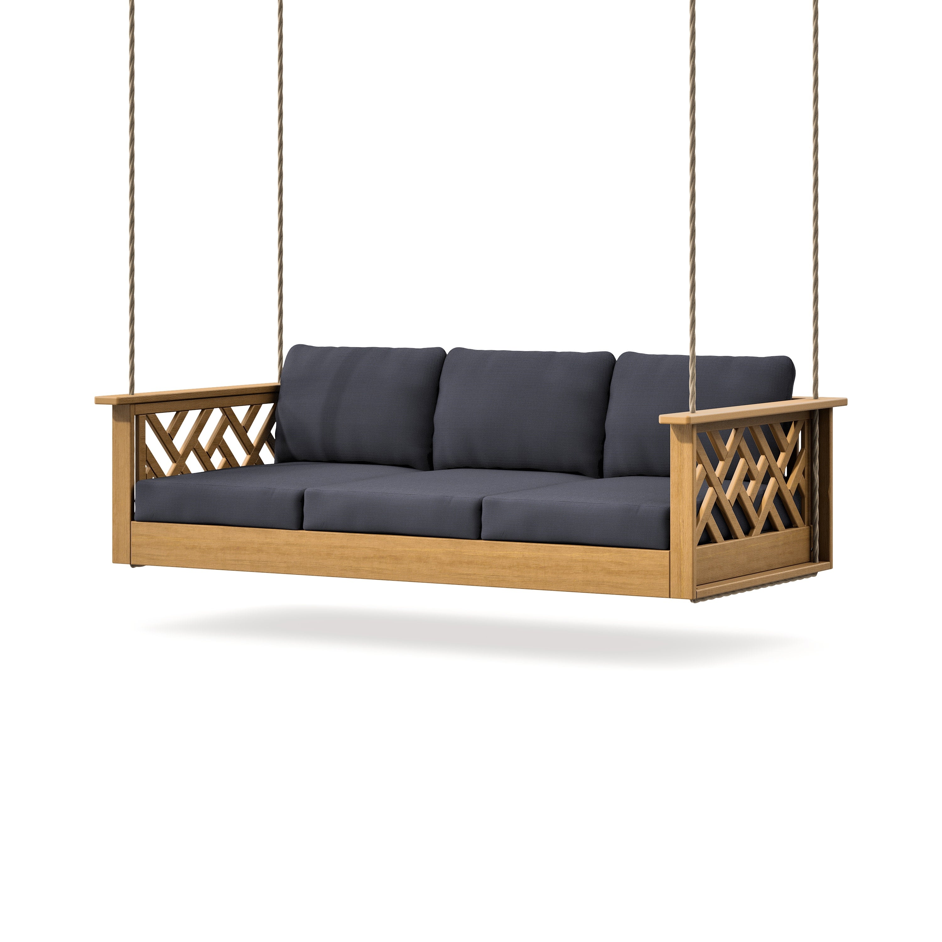 Chippendale Daybed Swing in Natural / Midnight Linen