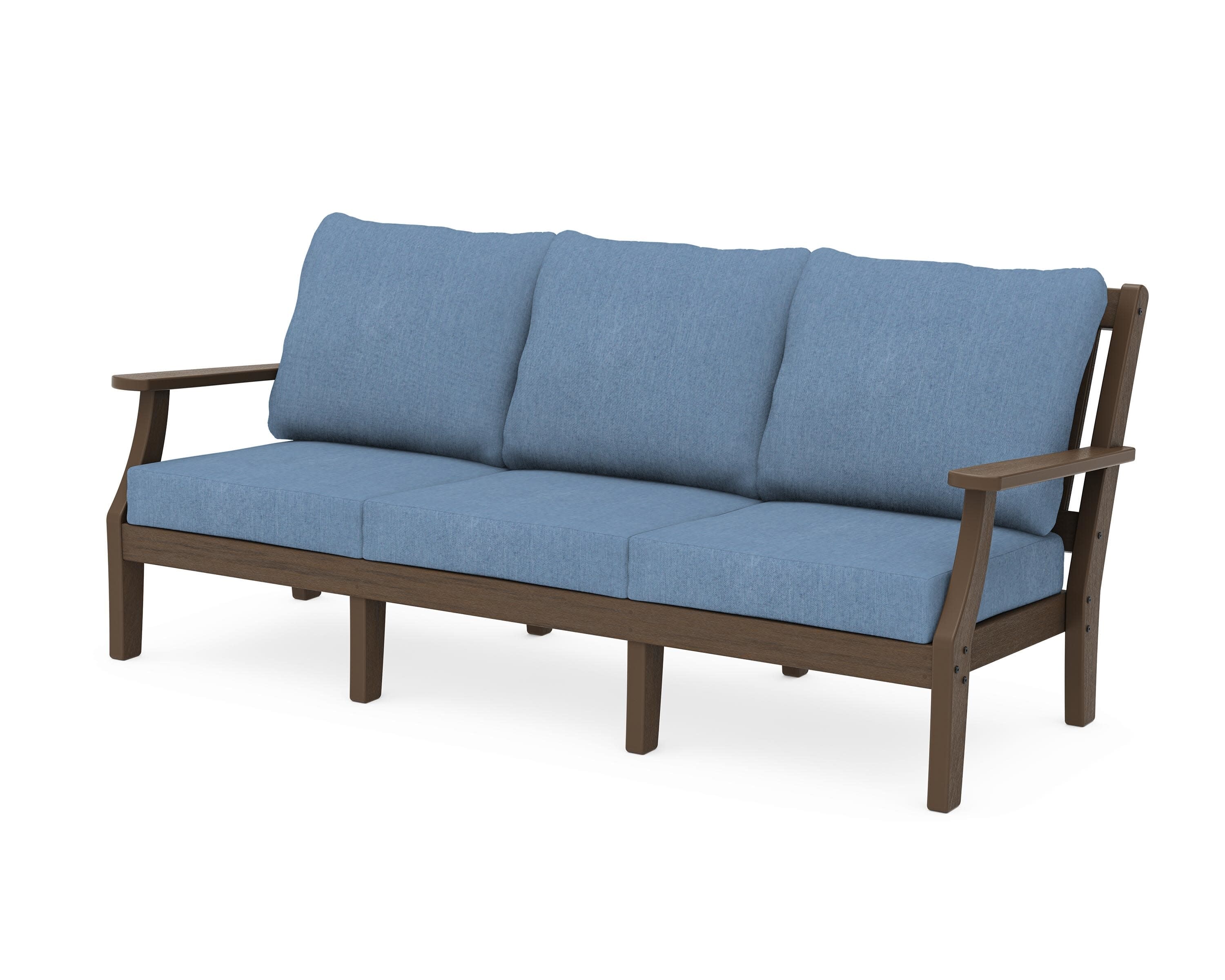 Chinoiserie Deep Seating Sofa in Kona / Sky Blue