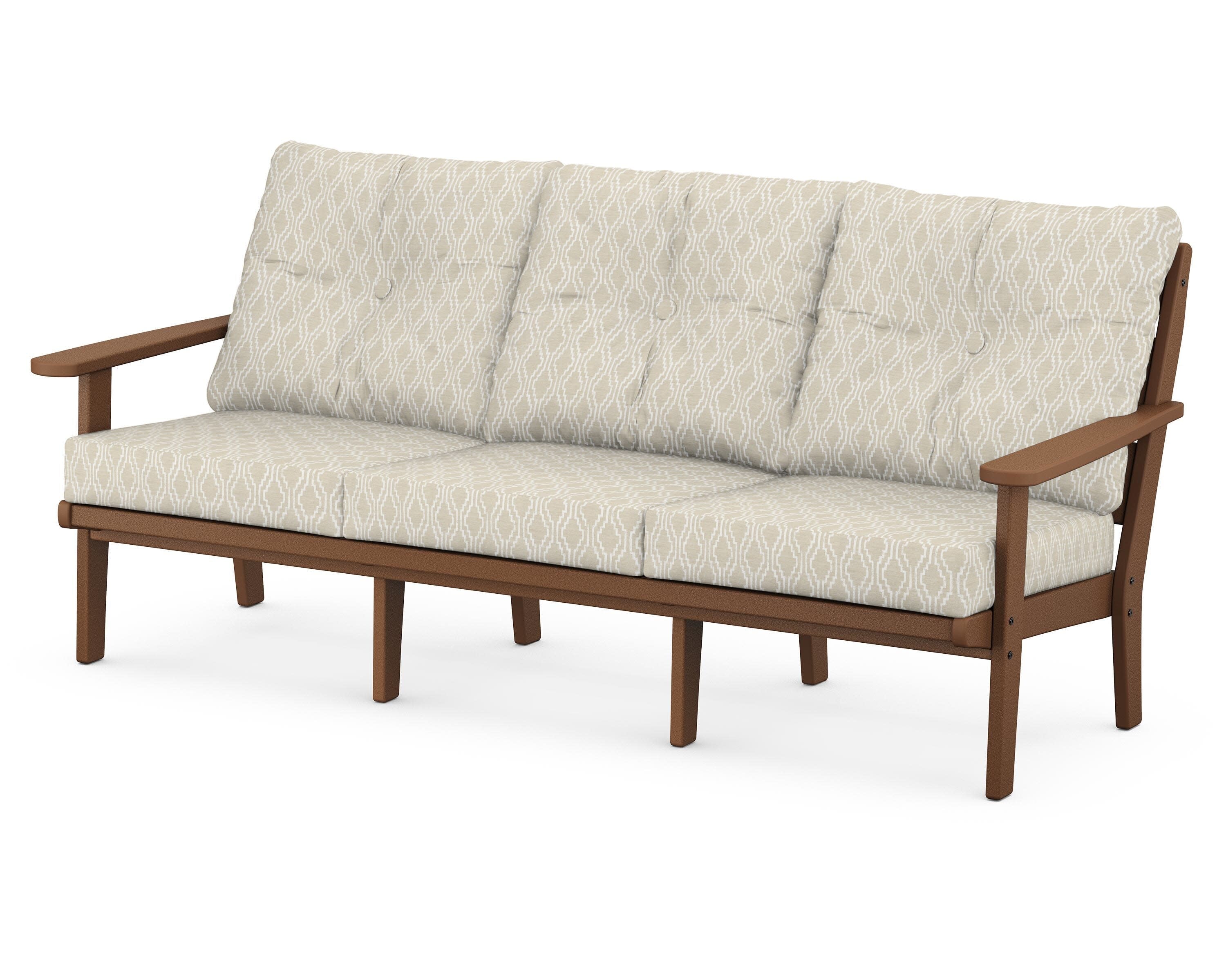 Lakeside Deep Seating Sofa in Teak / Solve Linen