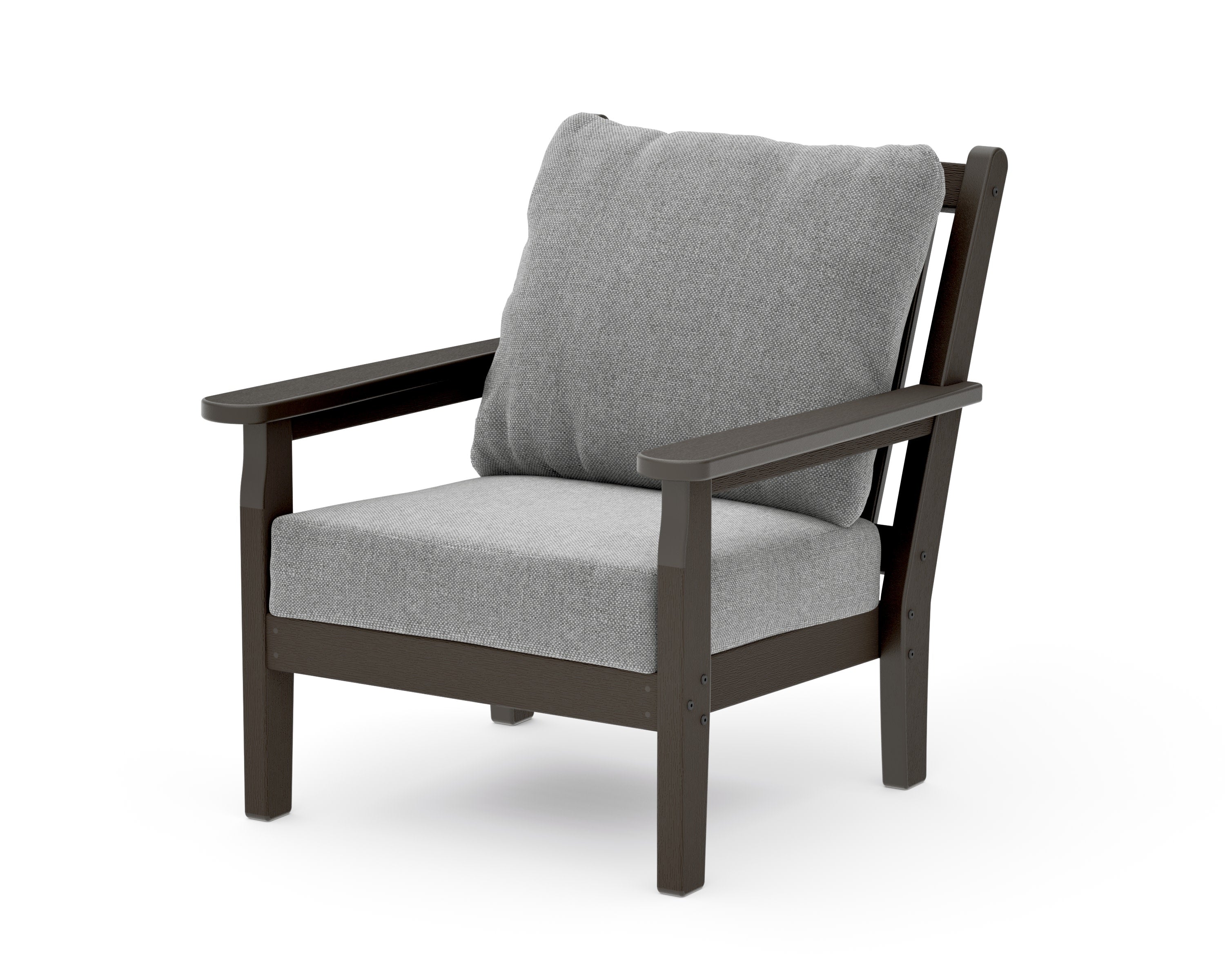 Chippendale Deep Seating Chair in Vintage Coffee / Grey Mist