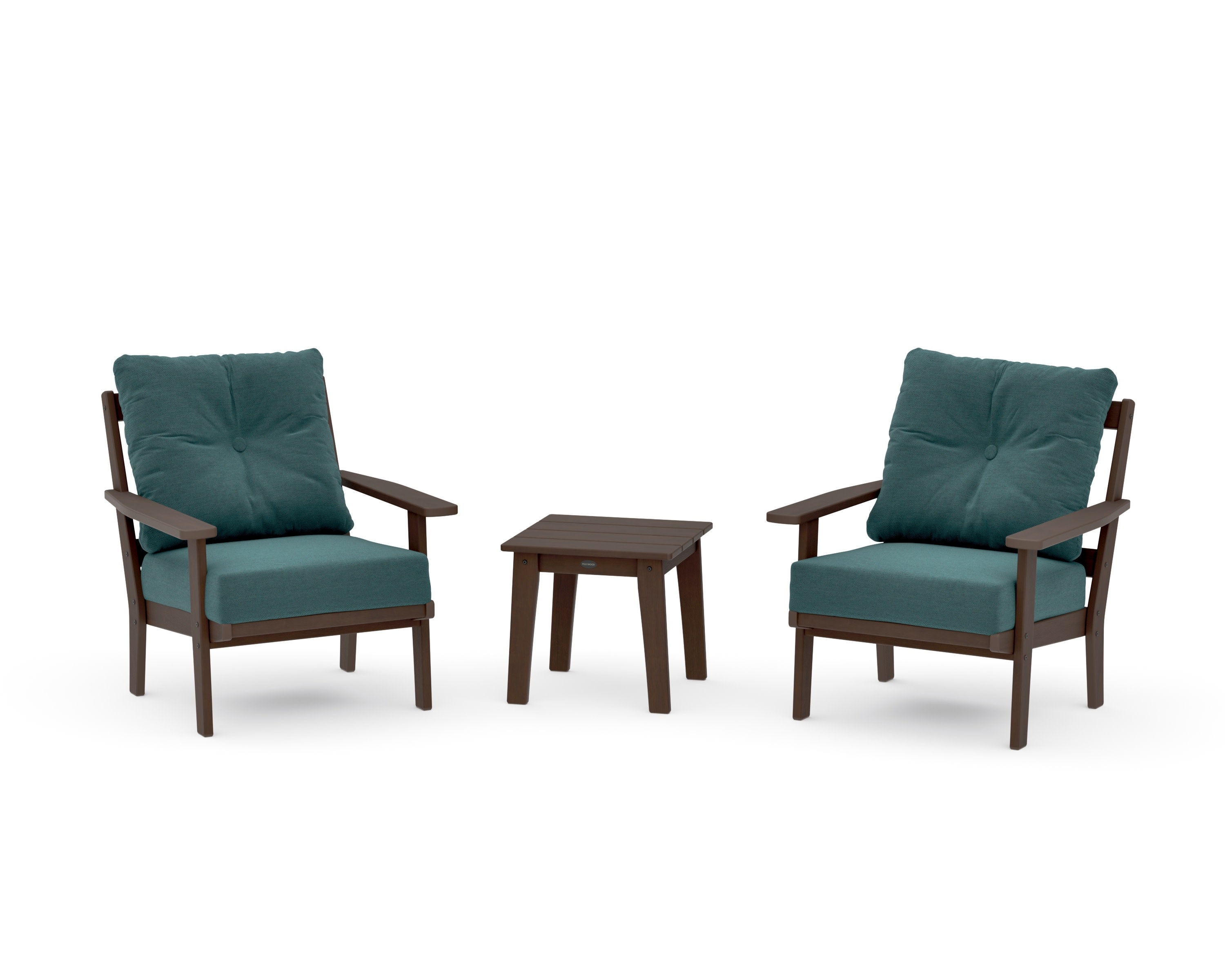 Oxford 3-Piece Deep Seating Set in Kona / Ocean Teal