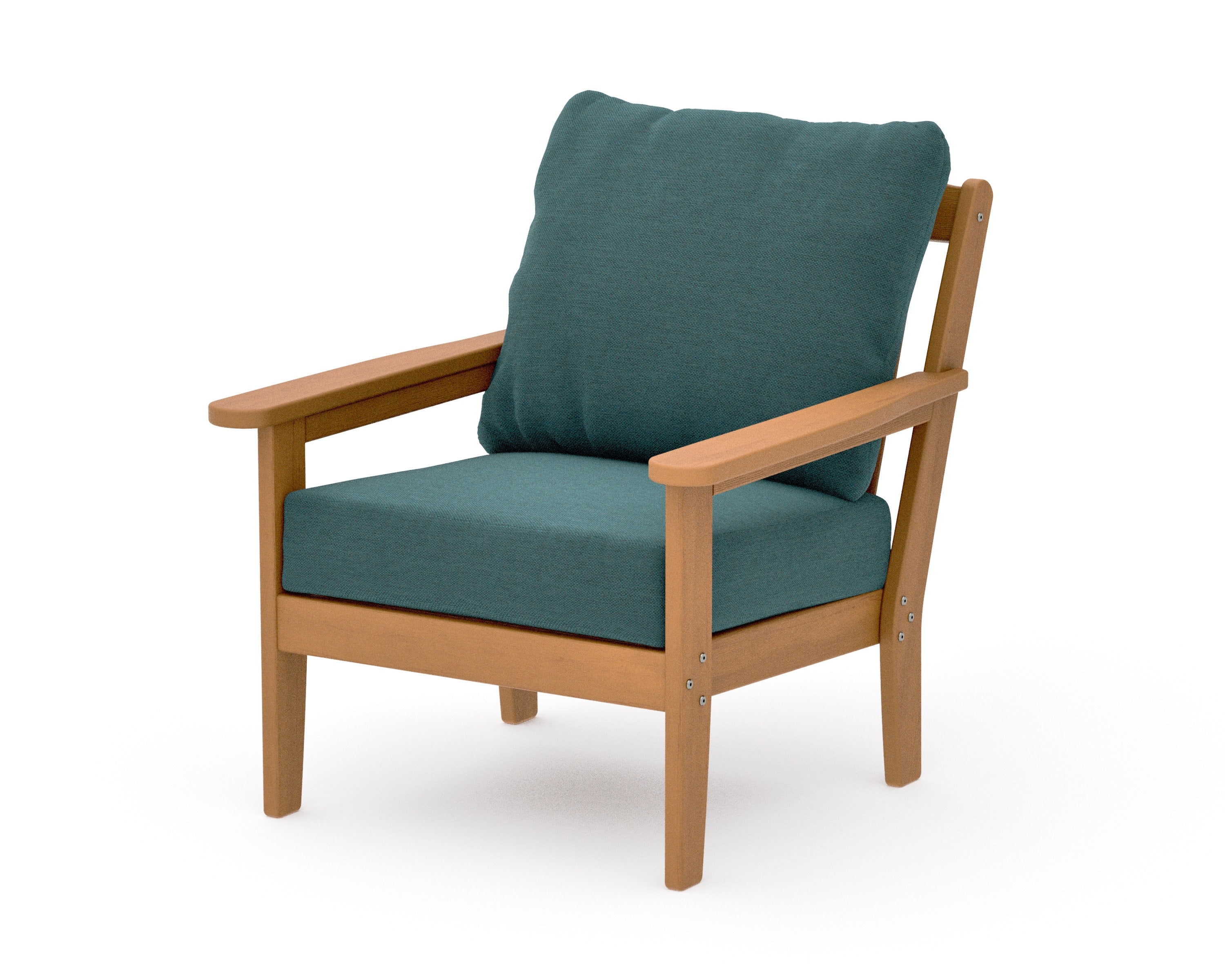 Cottage Deep Seating Chair in Natural / Ocean Teal