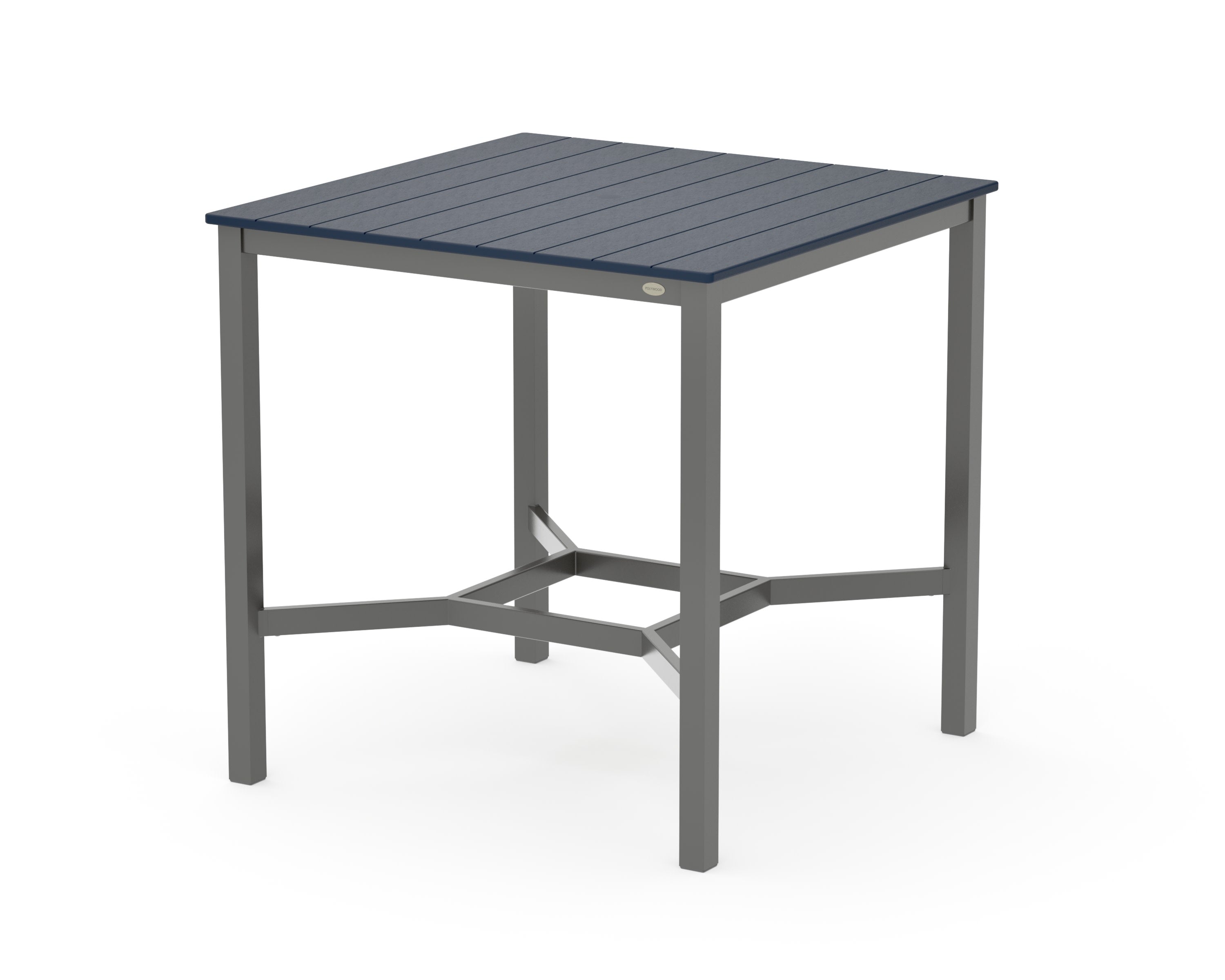 Main Street 42 x 42 Bar Table in Charcoal / Navy