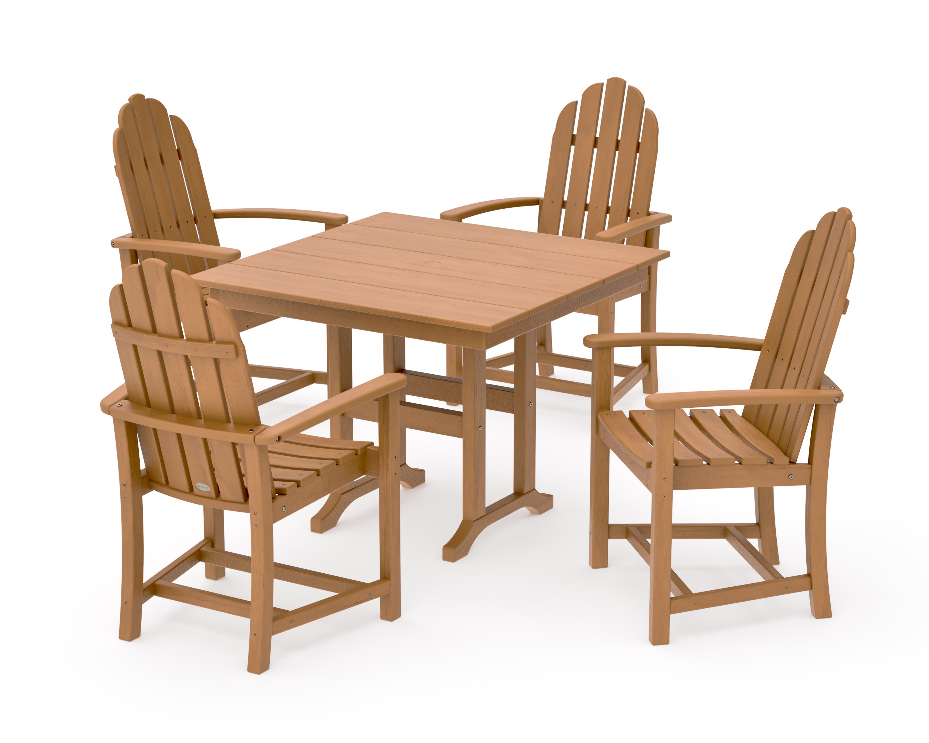 Classic Adirondack 5-Piece Farmhouse Dining Set in Natural