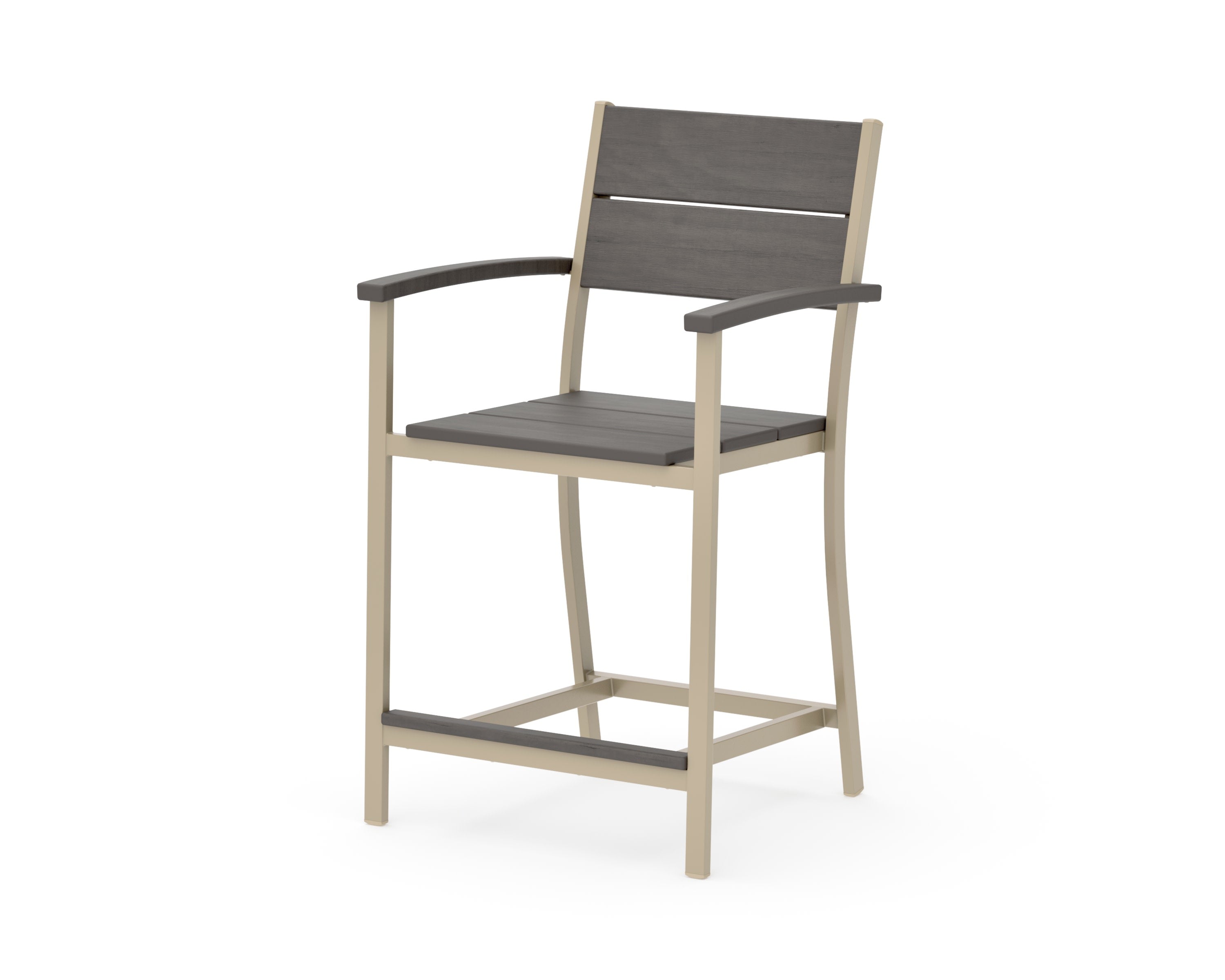 Main Street Counter Arm Chair in Sand / Driftwood