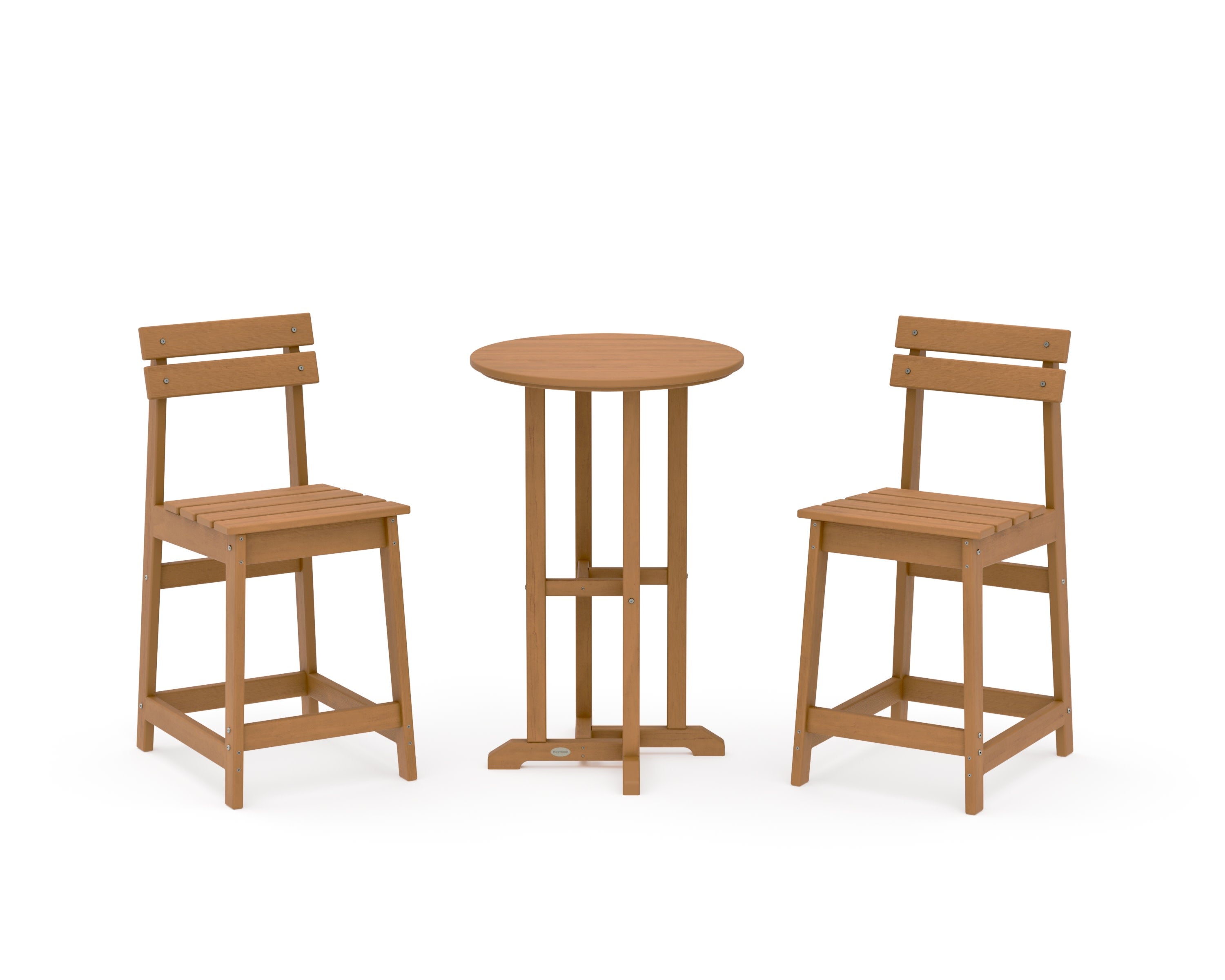 Modern Studio Plaza 3-Piece Bistro Counter Set in Natural