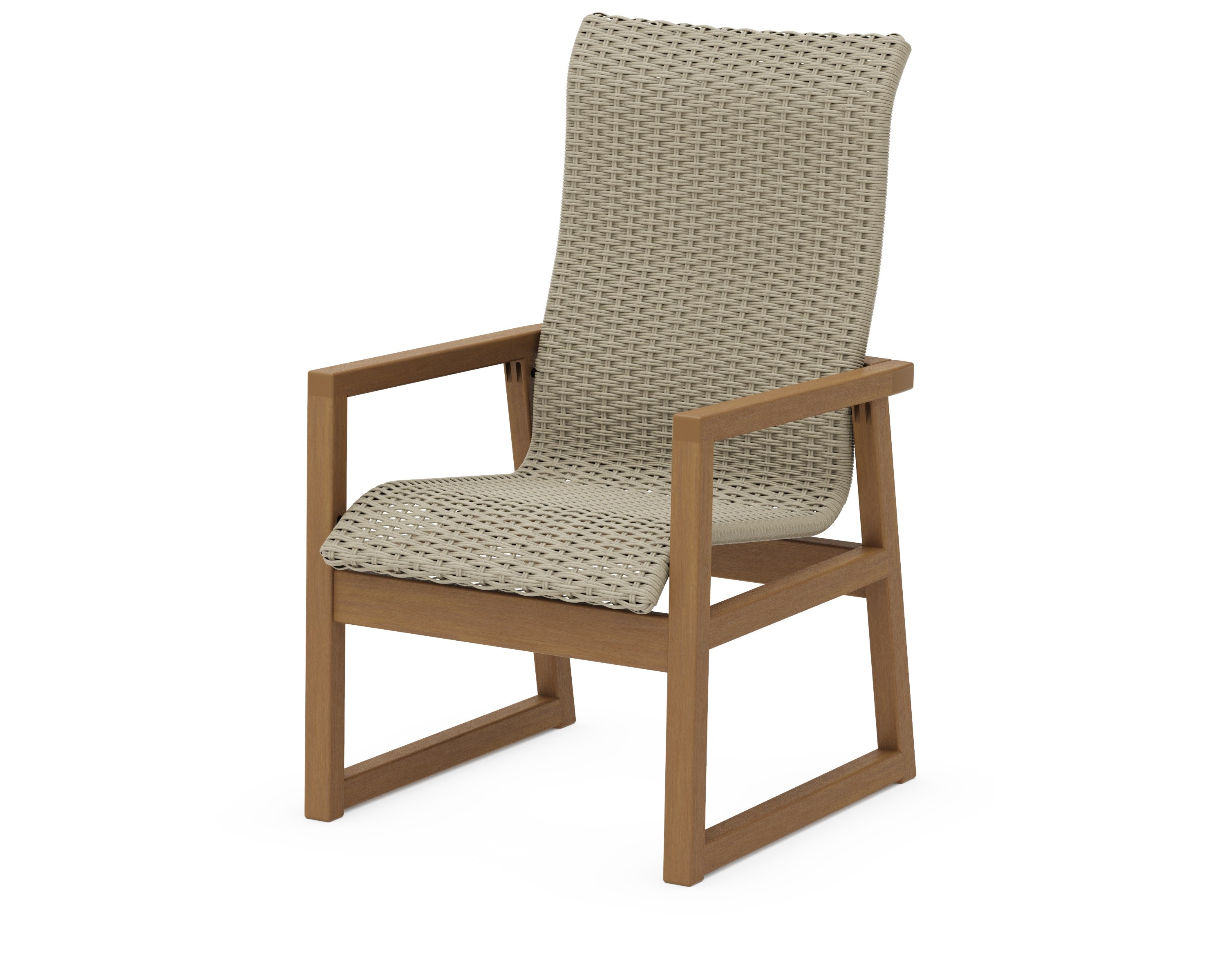 EDGE Woven High-Back Dining Arm Chair in Natural / Dune Grass