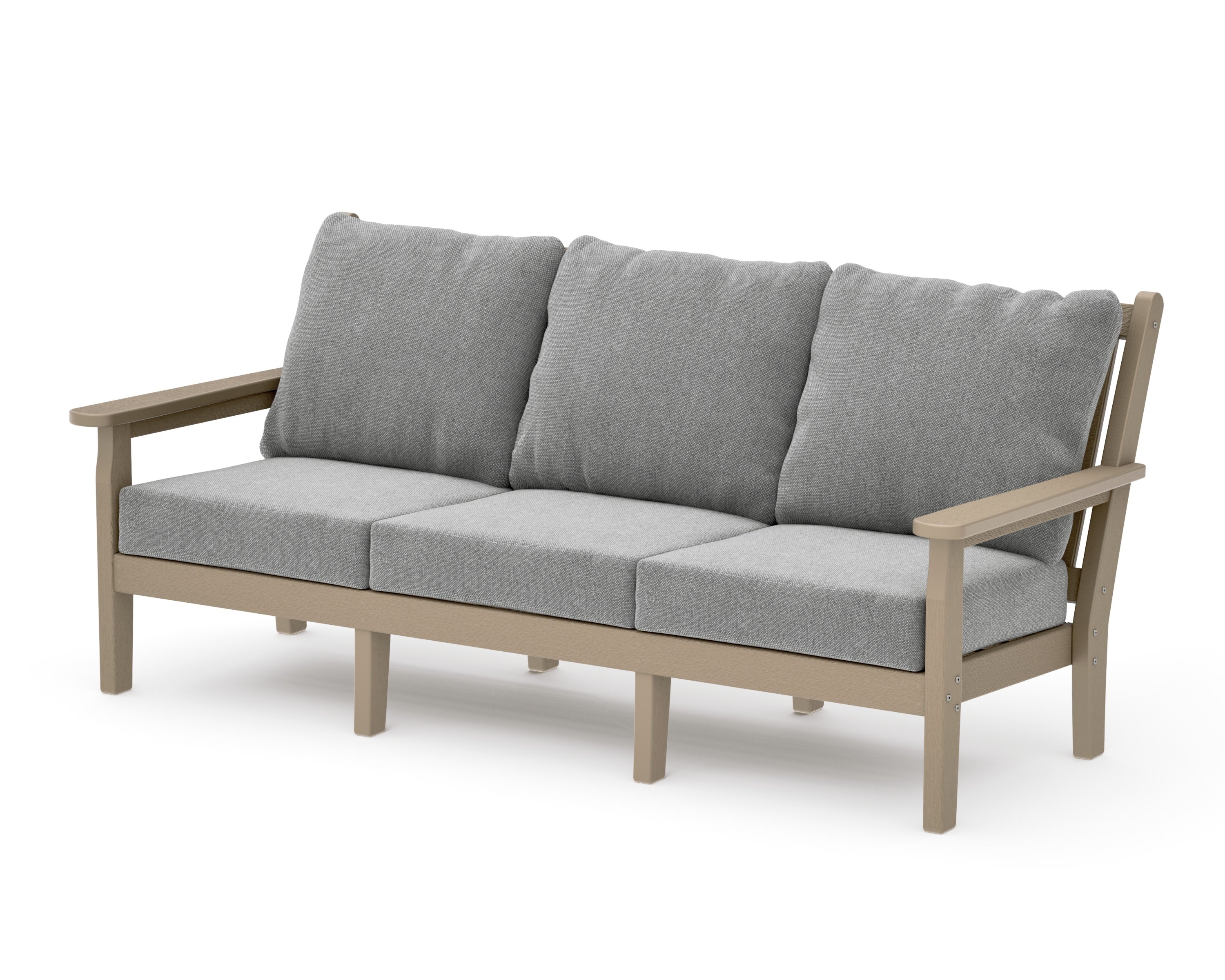 Chippendale Deep Seating Sofa in Vintage Sahara / Grey Mist