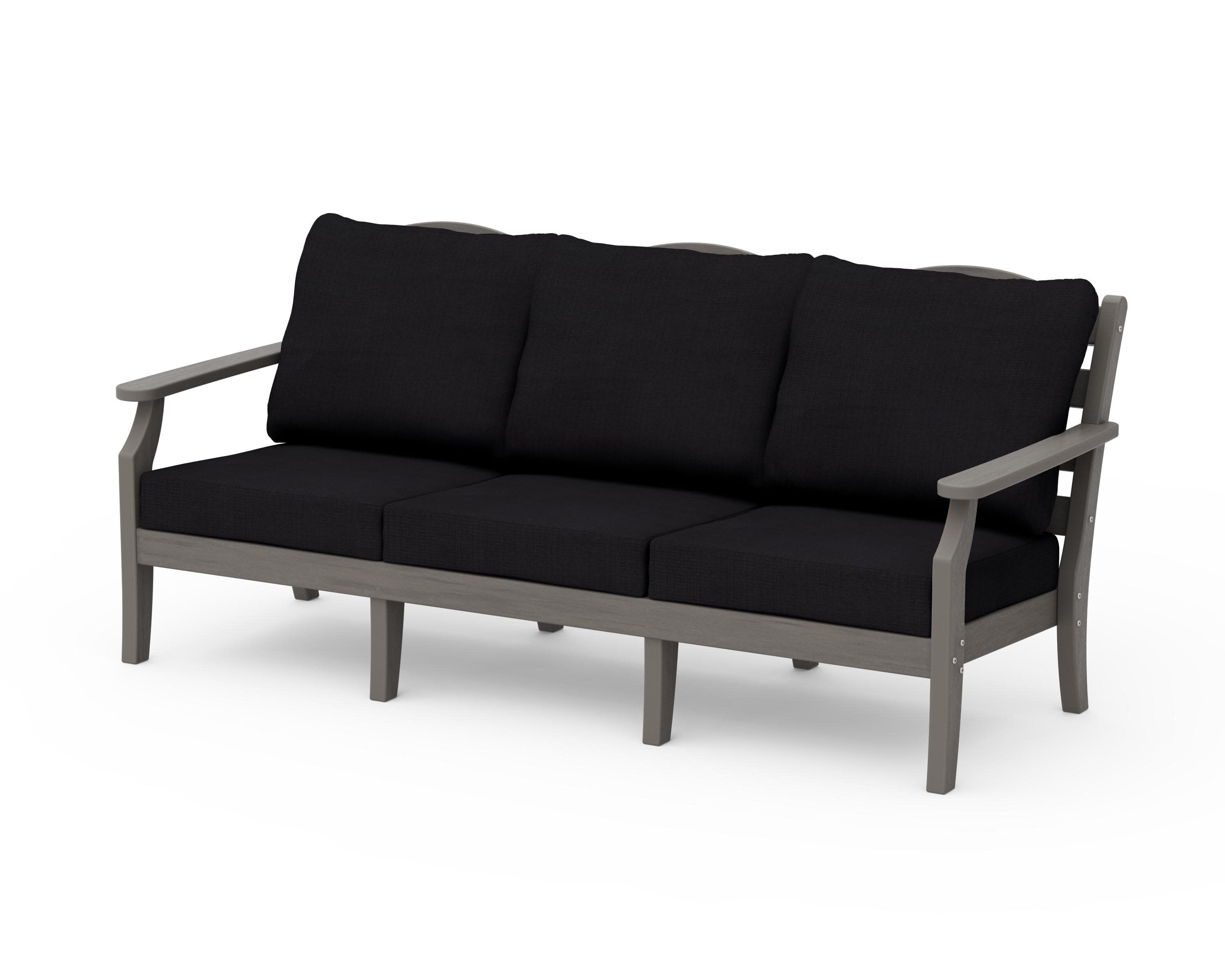 Savannah Deep Seating Sofa in Driftwood / Midnight Linen