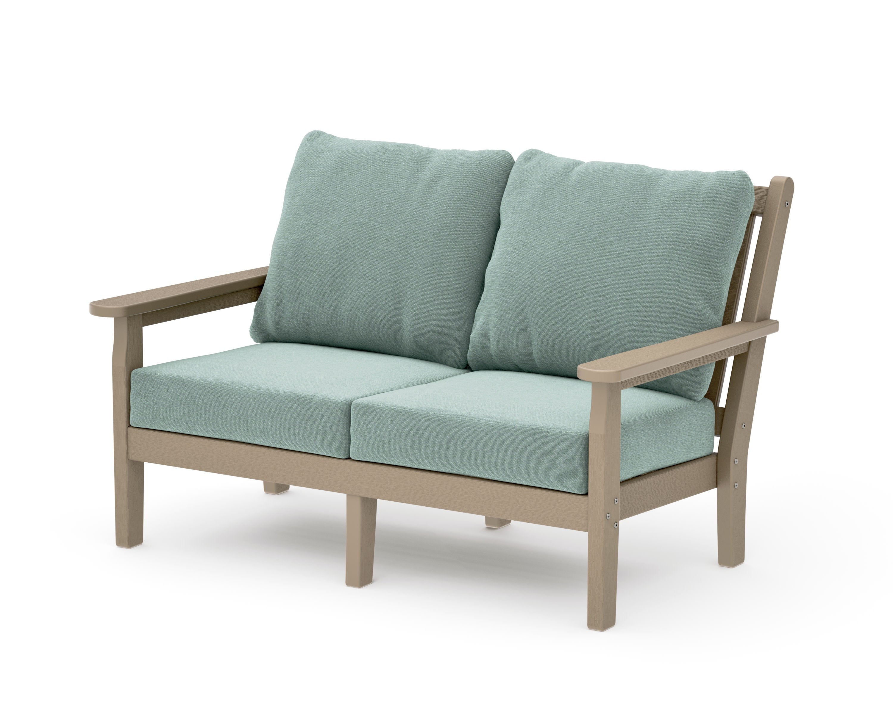Chippendale Deep Seating Loveseat in Vintage Sahara / Glacier Spa