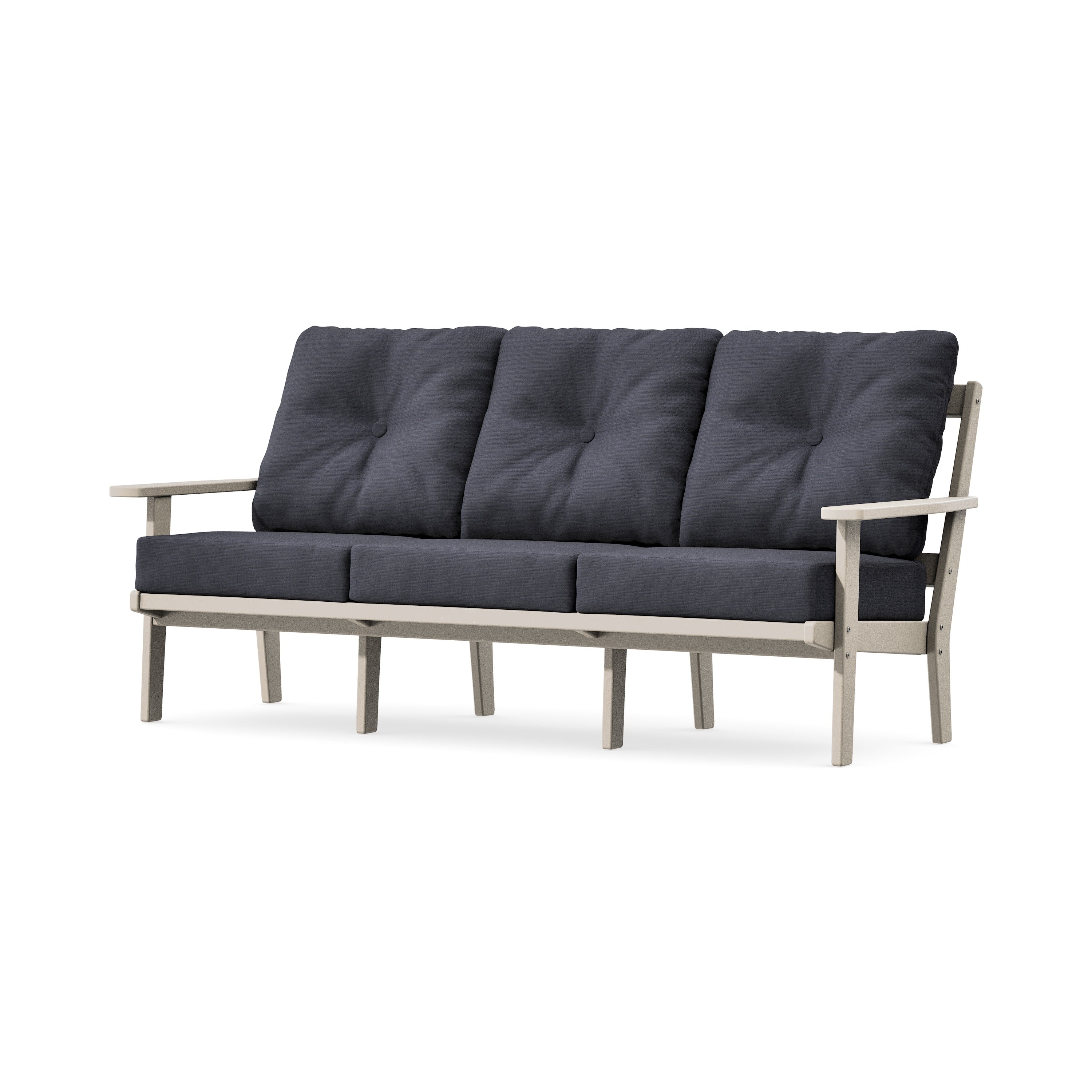 Oxford Deep Seating Sofa in Sand / Midnight Linen