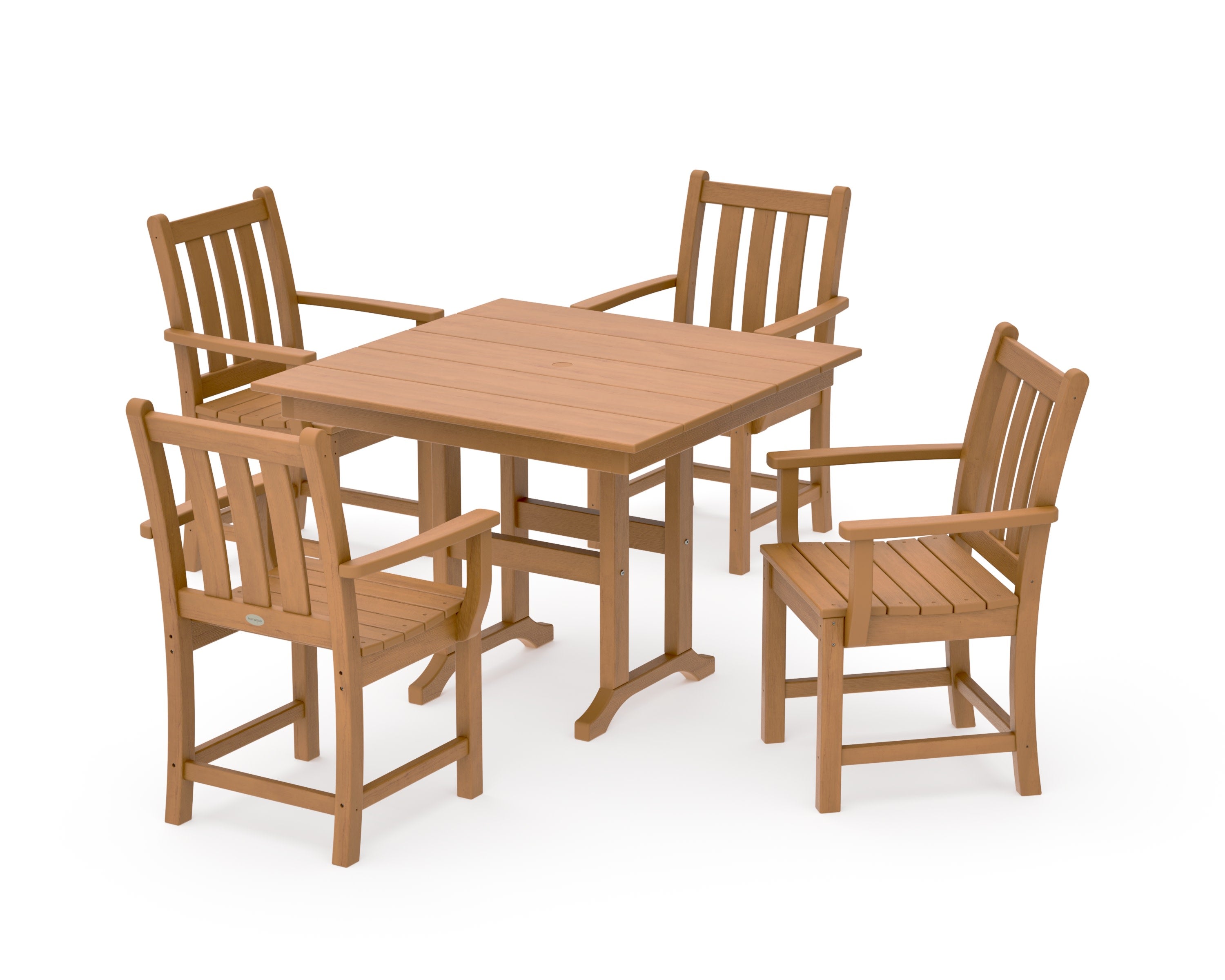 Traditional Garden 5-Piece Farmhouse Dining Set in Natural