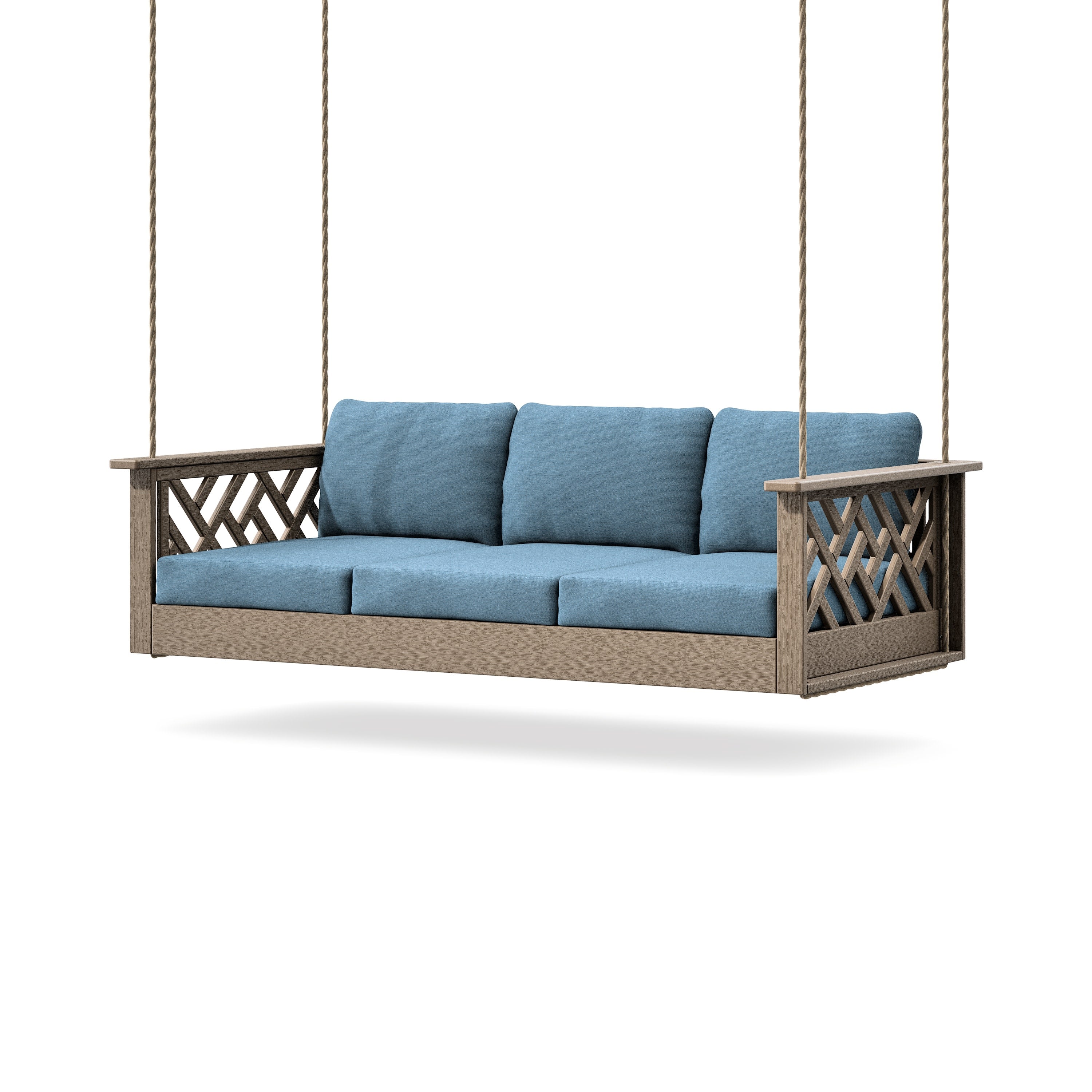 Chippendale Daybed Swing in Vintage Sahara / Sky Blue