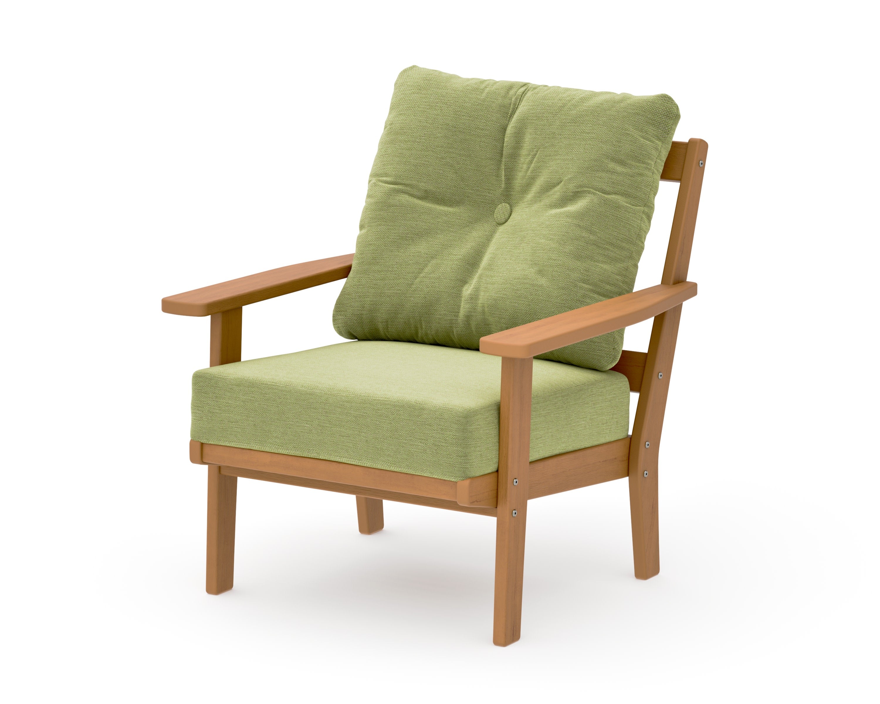 Oxford Deep Seating Chair in Natural / Chartreuse Boucle