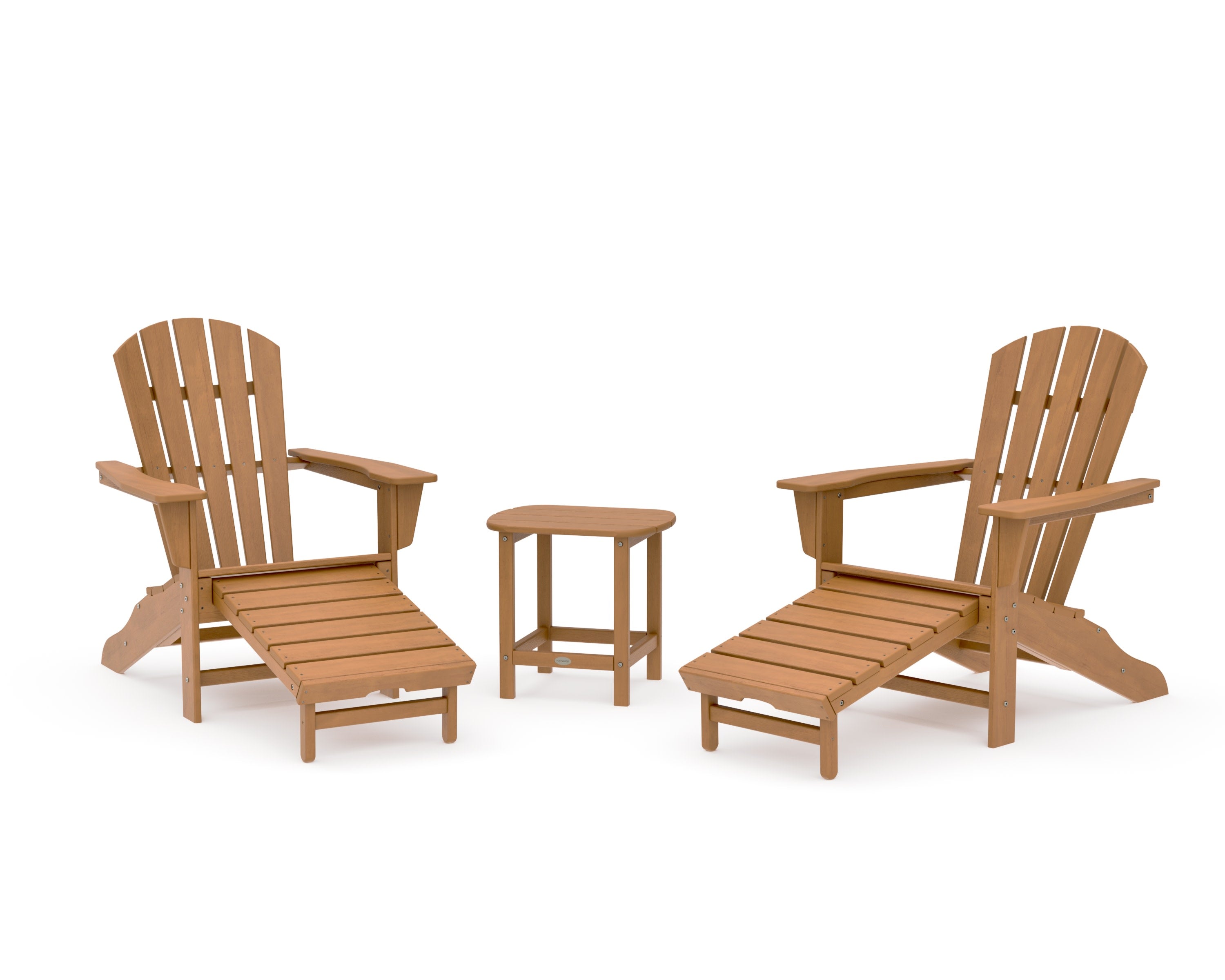 Palm Coast Ultimate Adirondack 3-Piece Set in Natural
