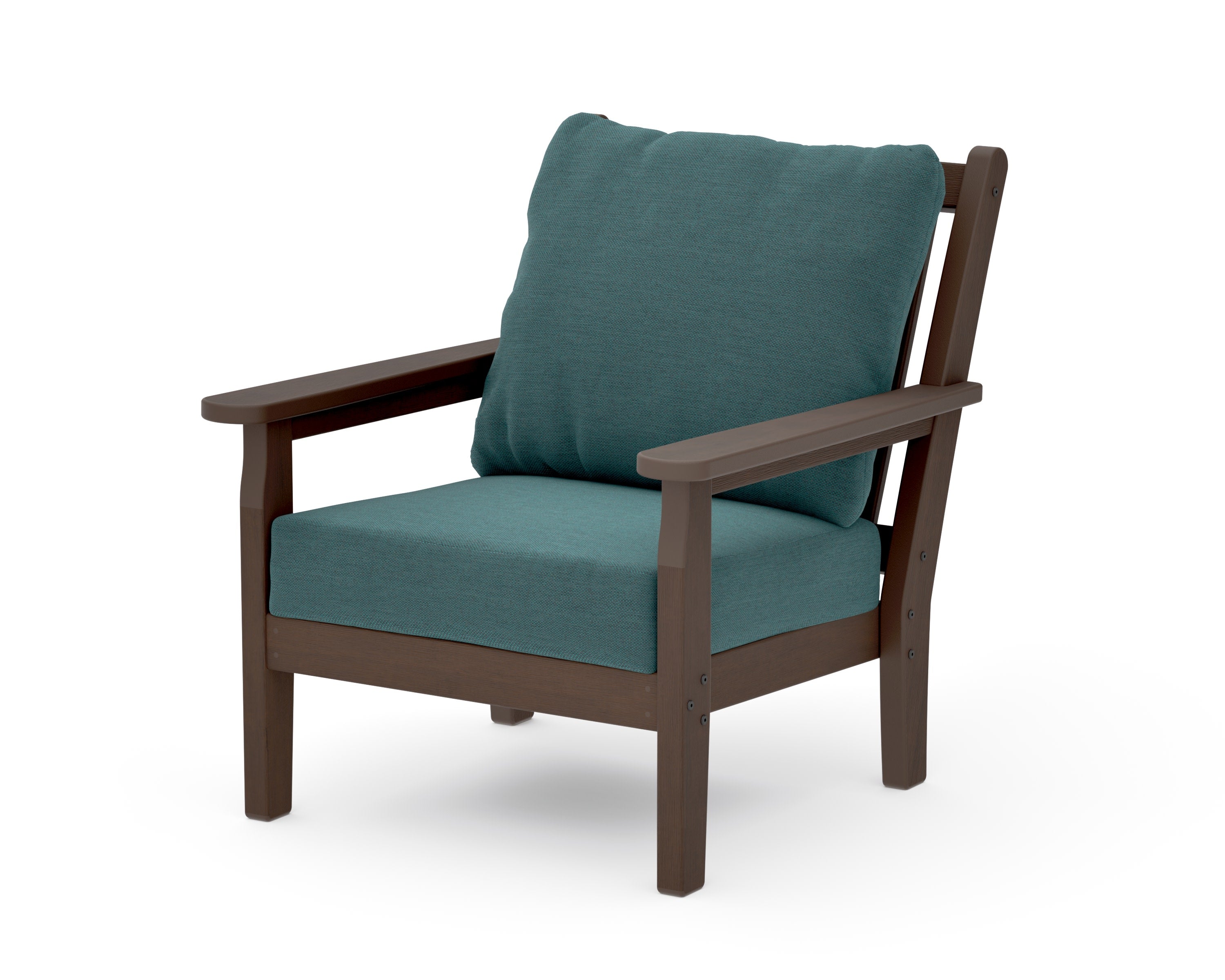 Chippendale Deep Seating Chair in Kona / Ocean Teal